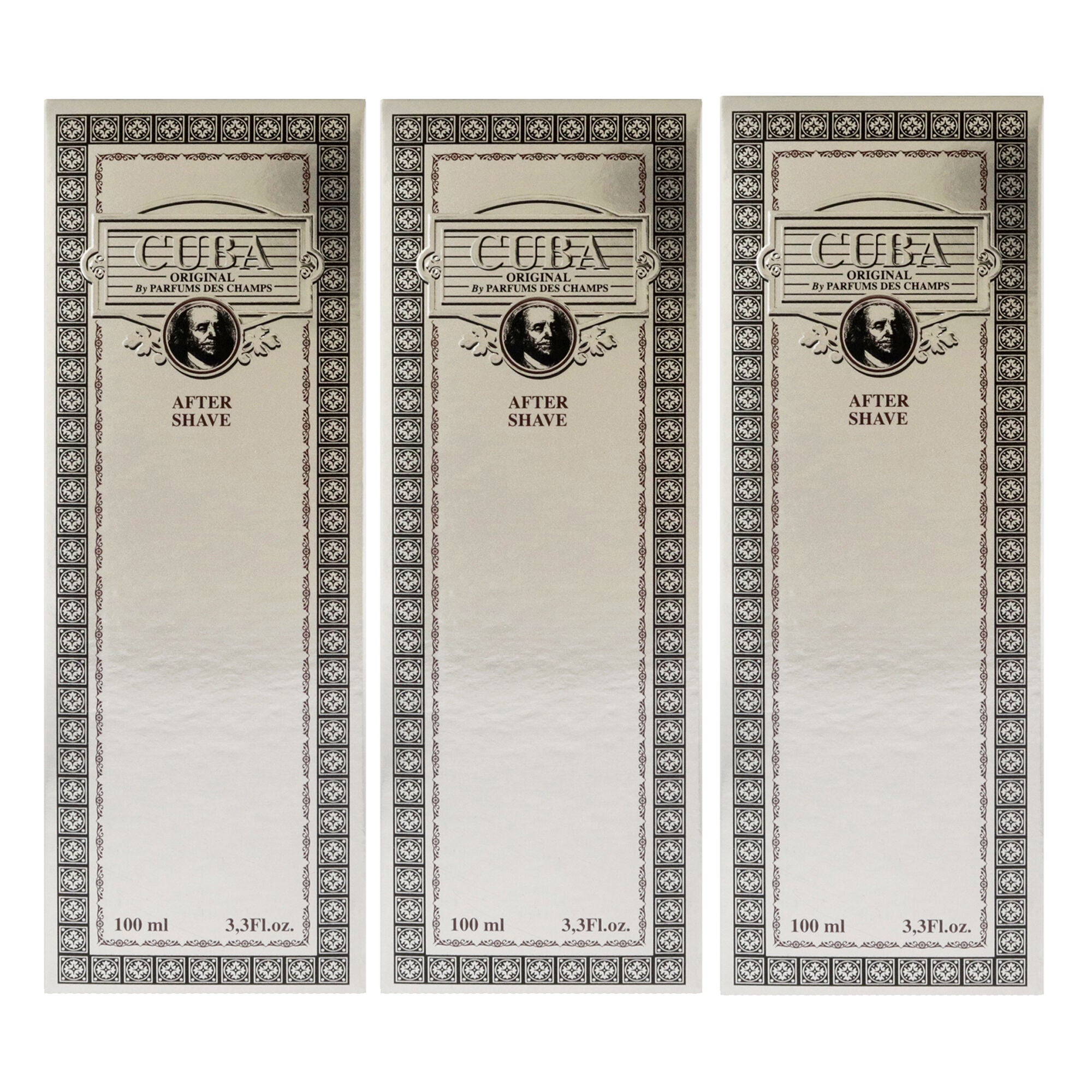 Cuba Gold by Cuba for Men - 3.3 oz Aftershave - Pack of 3, Clear, alternate image number 4