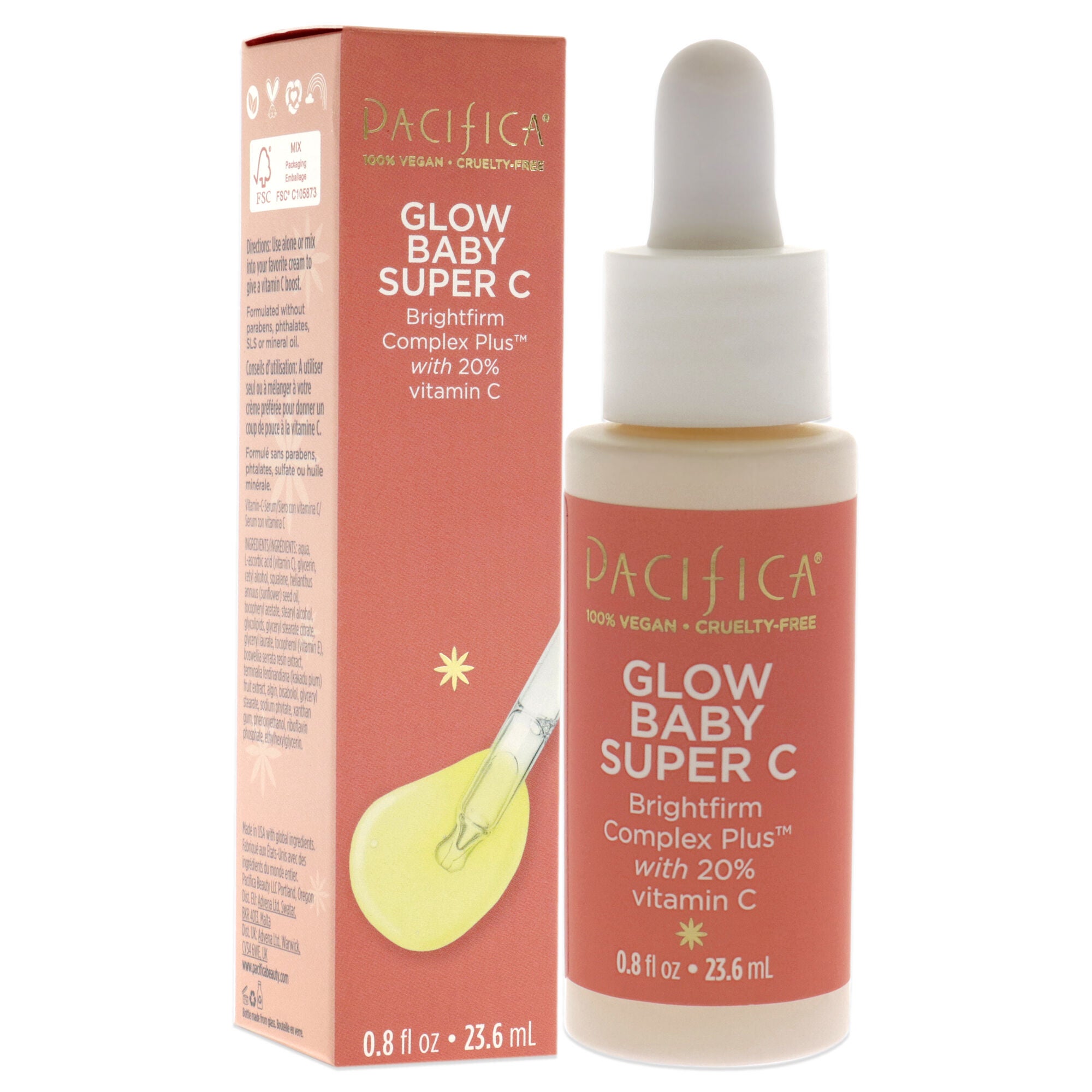 Glow Baby Super C Serum by Pacifica for Unisex - 0.8 oz Serum, See Description, alternate image number 2