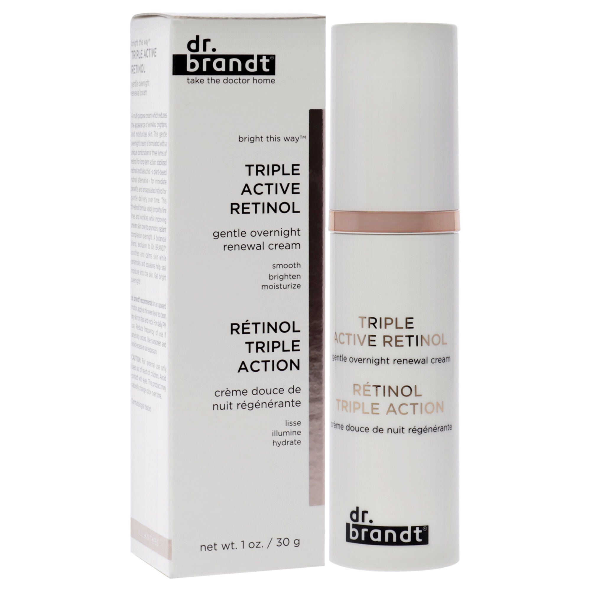 Triple Active Retinol Gentle Overnight Renewal Cream by Dr. Brandt for Women - 1 oz Cream, NA, alternate image number 2