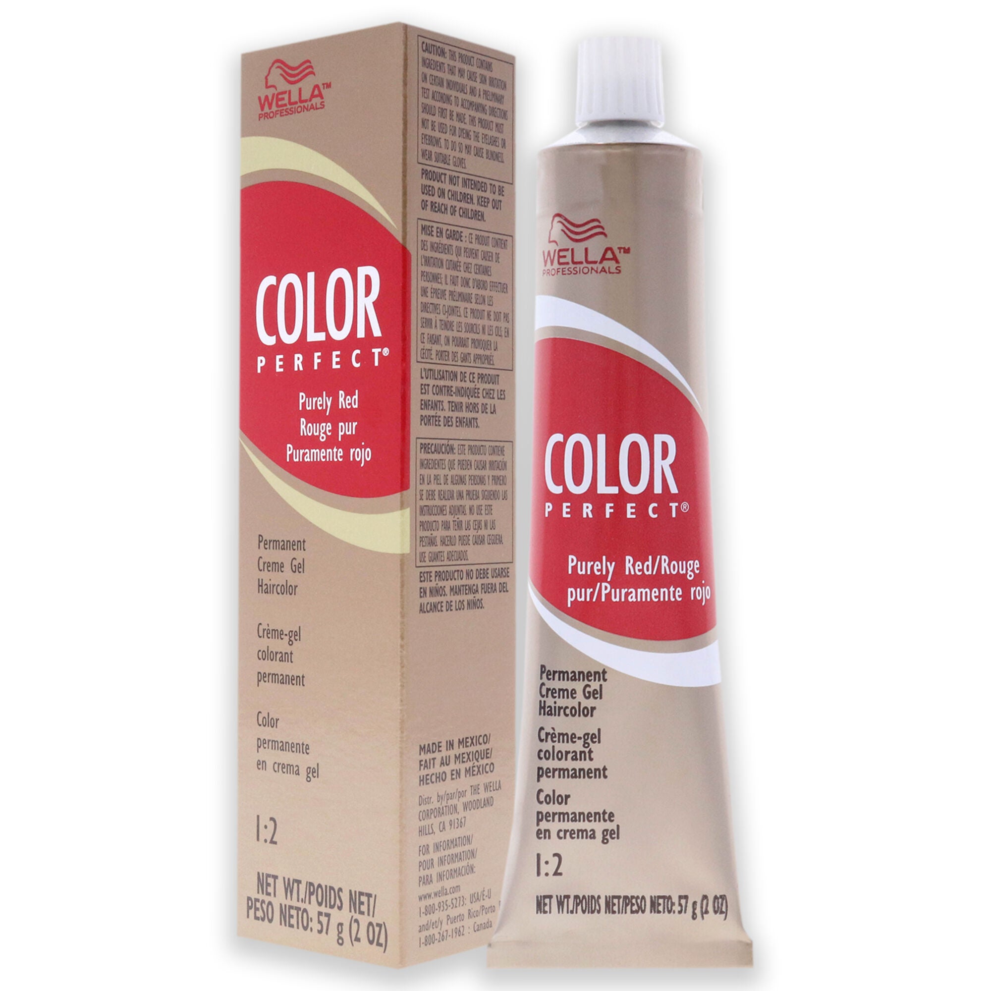 Color Charm Permanent Hair Color Gel - 5 RR Level 5 Pure Red by Wella for Unisex - 2 oz Hair Color, See Description, alternate image number 3