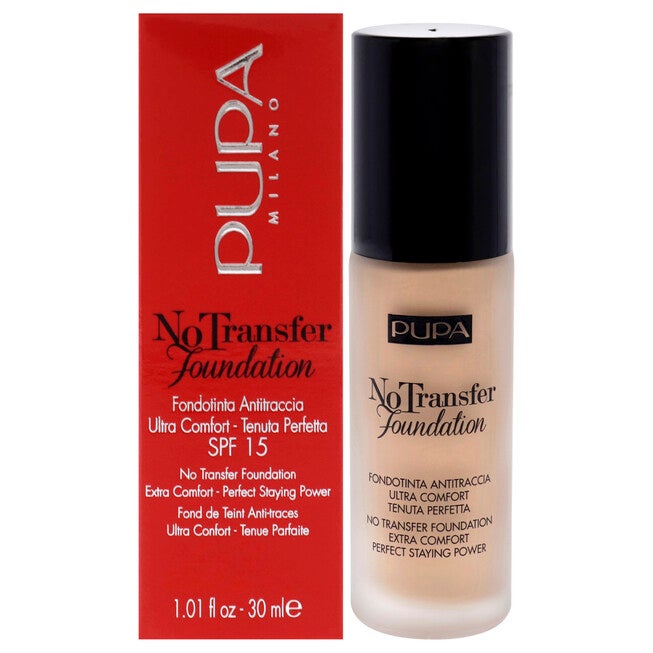 No Transfer Foundation SPF 15 - 02 Light Beige by Pupa Milano for Women - 1.01 oz Foundation, NA, hi-res image number null