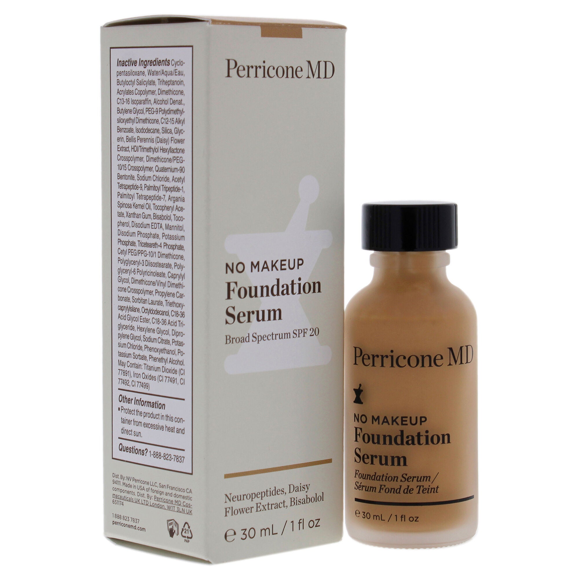 No Makeup Foundation Serum SPF 20 - Beige by Perricone MD for Women - 1 oz Foundation, See Description, alternate image number 1