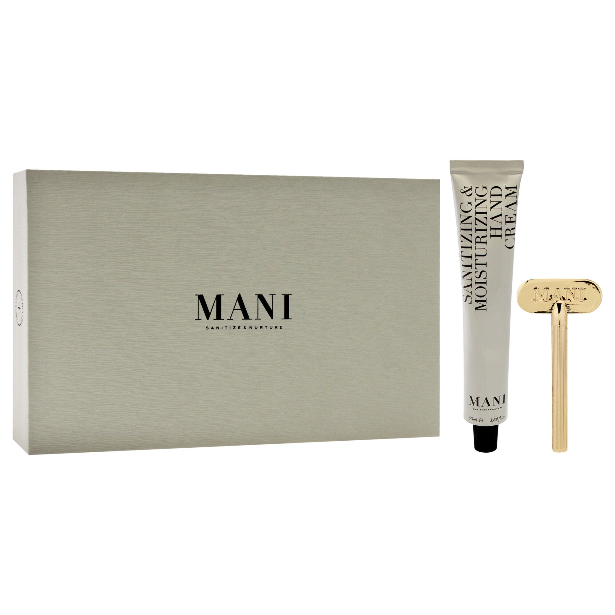 Sanitizing and Moisturizing Hand Cream Set by Mani for Women - 2 Pc 1.6oz Sanitizing Moisturizing Hand Cream, Tool, See Description, alternate image number 2