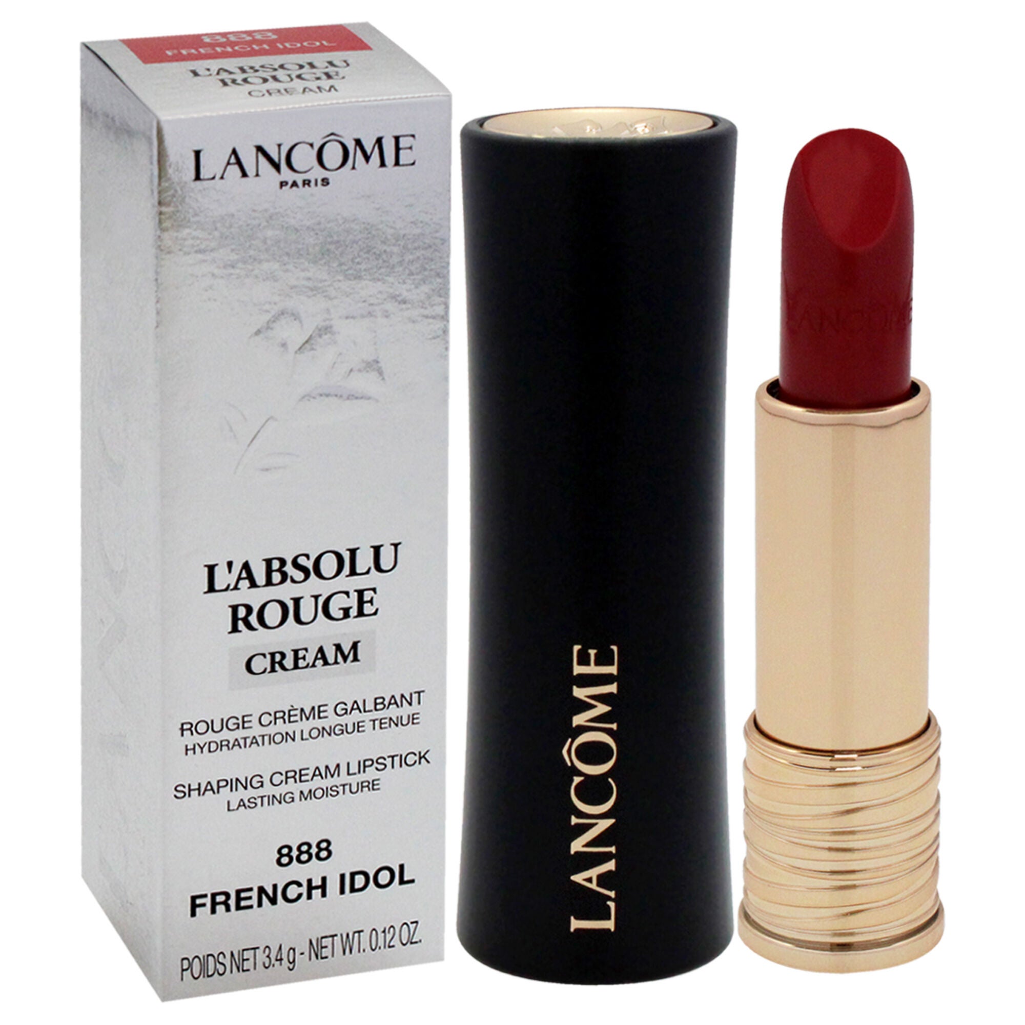 LAbsolu Rouge Cream Lipstick - 888 French Idol by Lancome for Women - 0.12 oz Lipstick, See Description, alternate image number 2