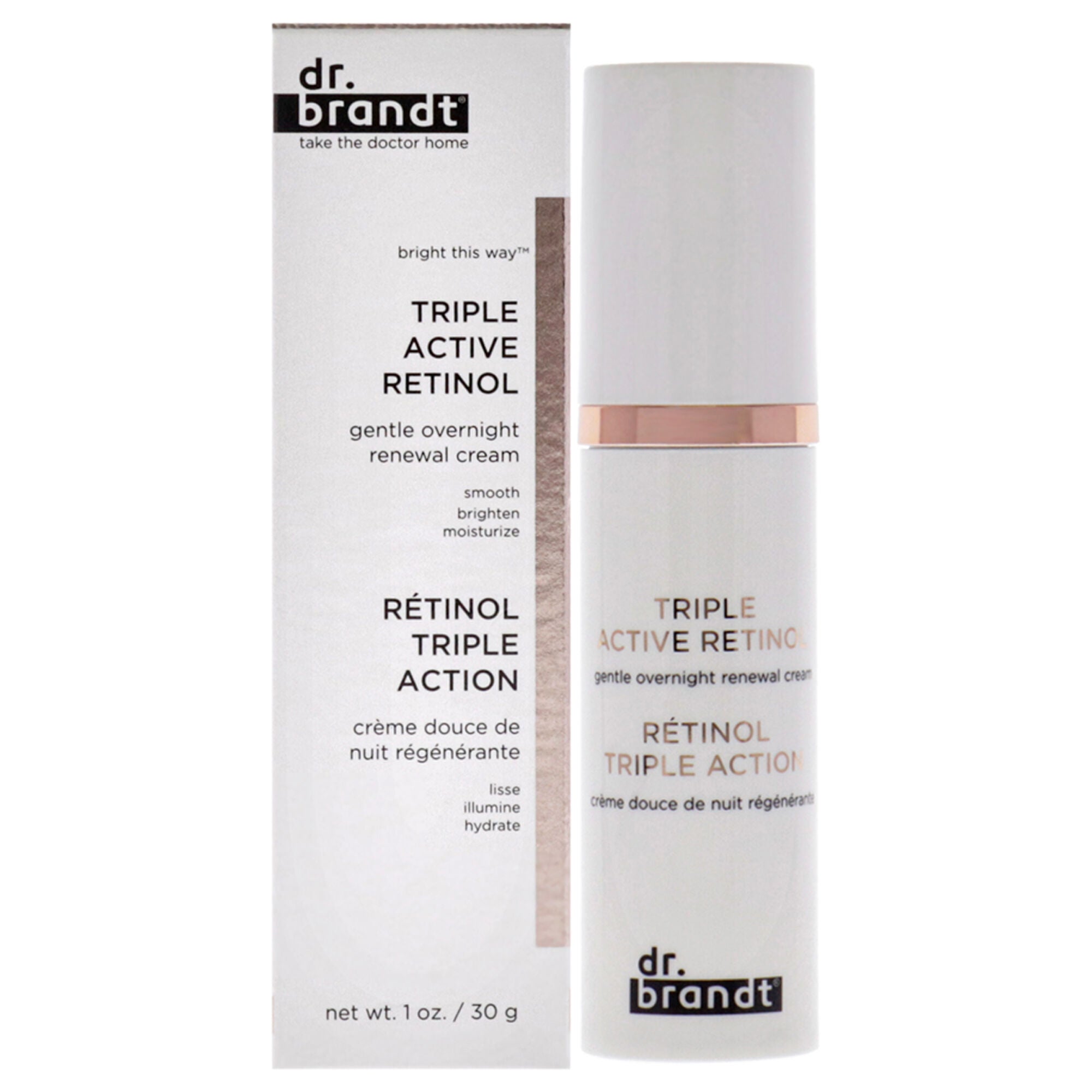 Triple Active Retinol Gentle Overnight Renewal Cream by Dr. Brandt for Women - 1 oz Cream, , alternate image number 4