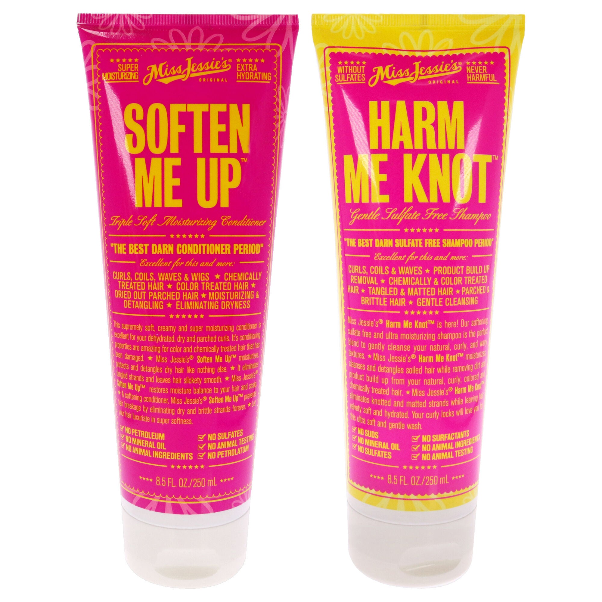 Harm Me Knot and Soften Me Up Kit by Miss Jessies for Unisex - 2 Pc Kit 8.5oz Shampoo, 8.5oz Conditioner, See Description, hi-res image number 0
