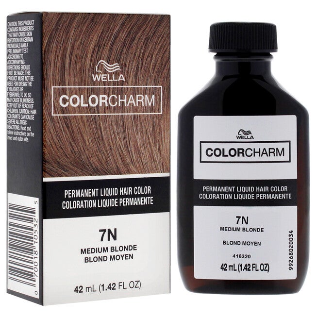 Color Charm Permanent Liquid Hair Color - 7N Medium Blonde by Wella for Unisex - 1.42 oz Hair Color, NA, alternate image number null