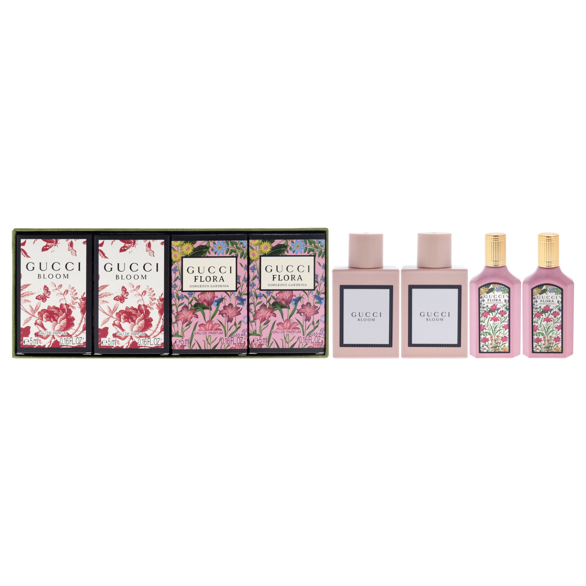 Gucci Variety by Gucci for Women - 4 Pc Mini Gift Set 2 x 0.16oz Gucci Bloom EDP Spray, 2 x 0.16oz Flora EDP Spray, See Description, hi-res image number 0