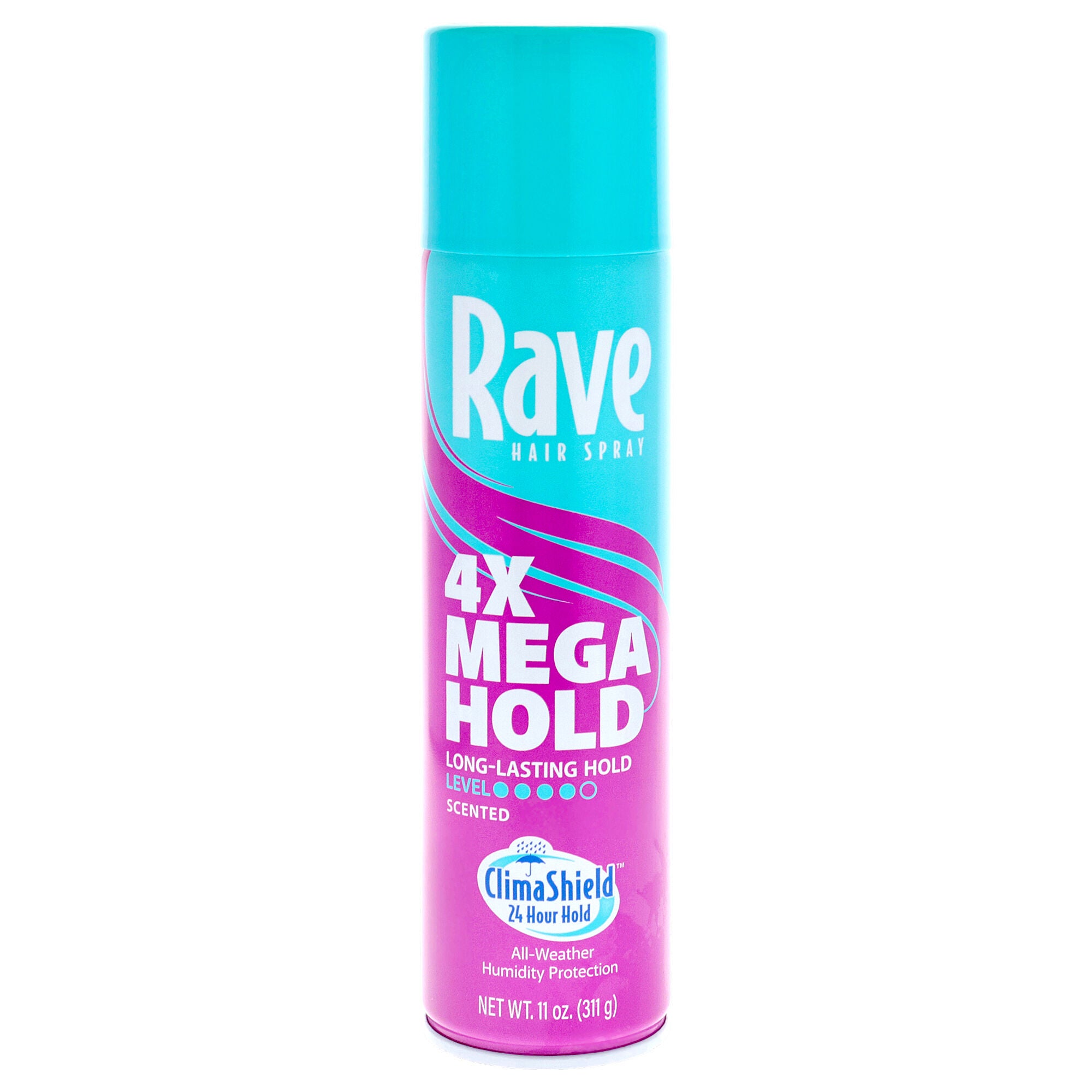 4X Mega Scented Aerosol Hairspray by Rave for Unisex - 11 oz Hair Spray, See Description, hi-res image number 0