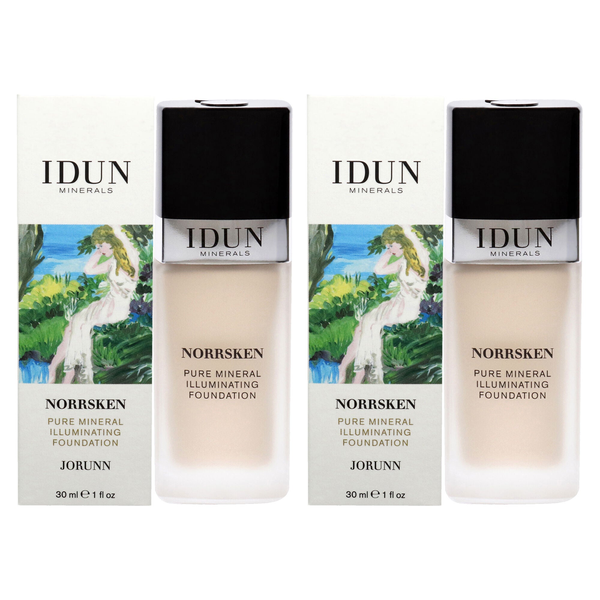 Norrsken Foundation - 201 Jorunn by Idun Minerals for Women - 1 oz Foundation - Pack of 2, See Description, hi-res image number 0