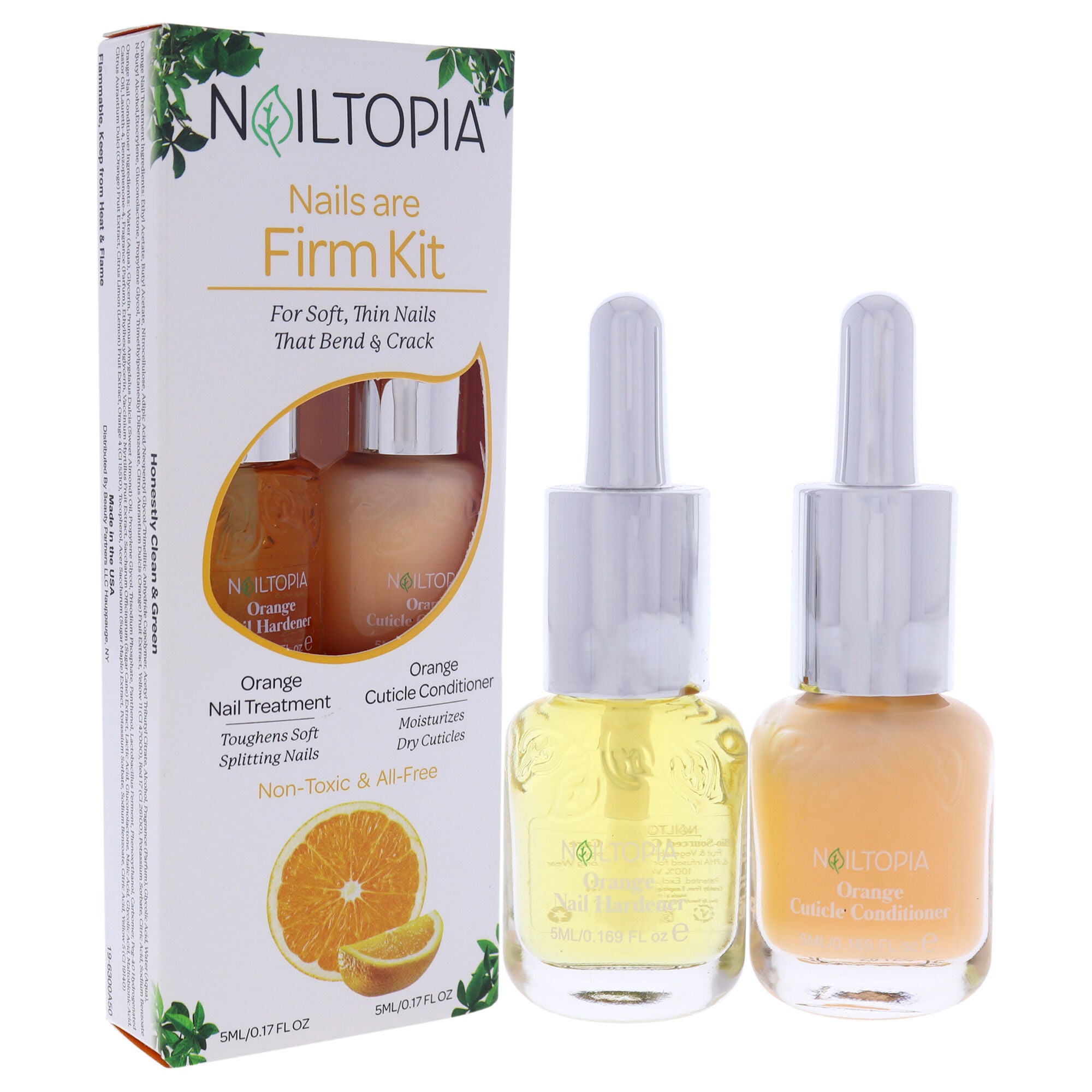 Nails are Firm Kit by Nailtopia for Women - 2 Pc Kit 0.17oz Orange Nail Treatment, 0.17oz Orange Cuticle Conditioner, See Description, alternate image number 1