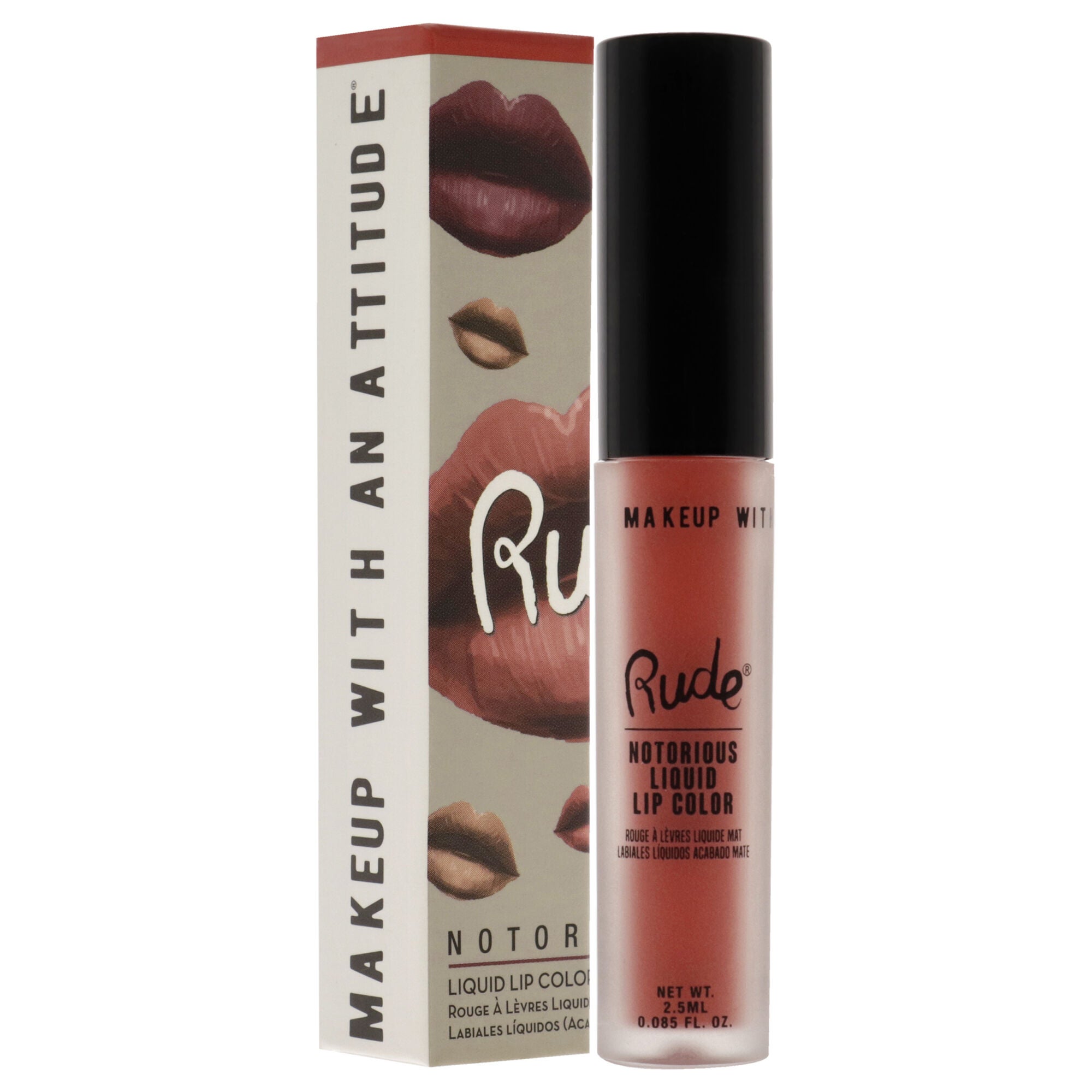 Notorious Rich Long Liquid Lip Color - Atomic Anger by Rude Cosmetics for Women - 0.1 oz Lip Color, See Description, alternate image number 1
