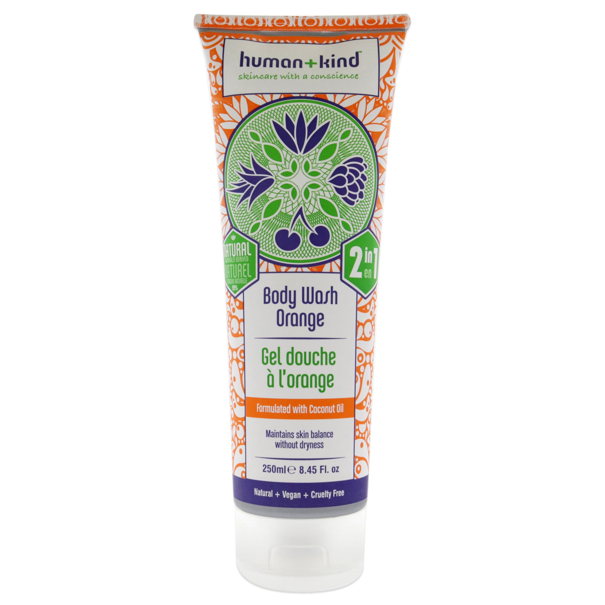 Body Wash - Orange by Human+Kind for Unisex - 8.45 oz Body Wash, See Description, hi-res image number 0
