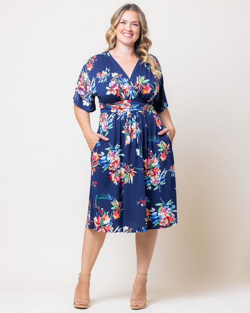 Gia Midi Dress, Belize Blooms, alternate image number 1