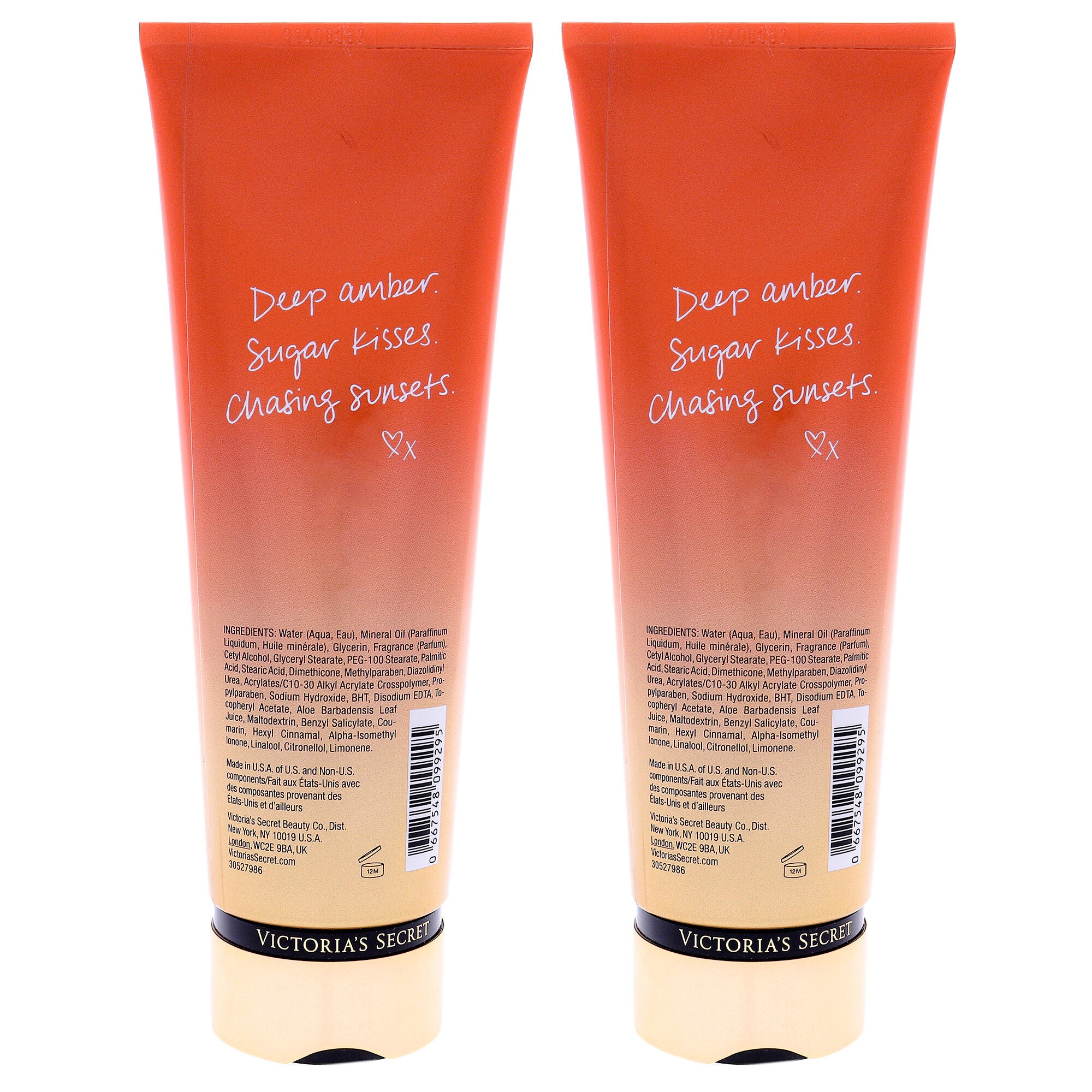 Amber Romance Fragrance Lotion by Victorias Secret for Women - 8 oz Body Lotion - Pack of 2, White, alternate image number 1