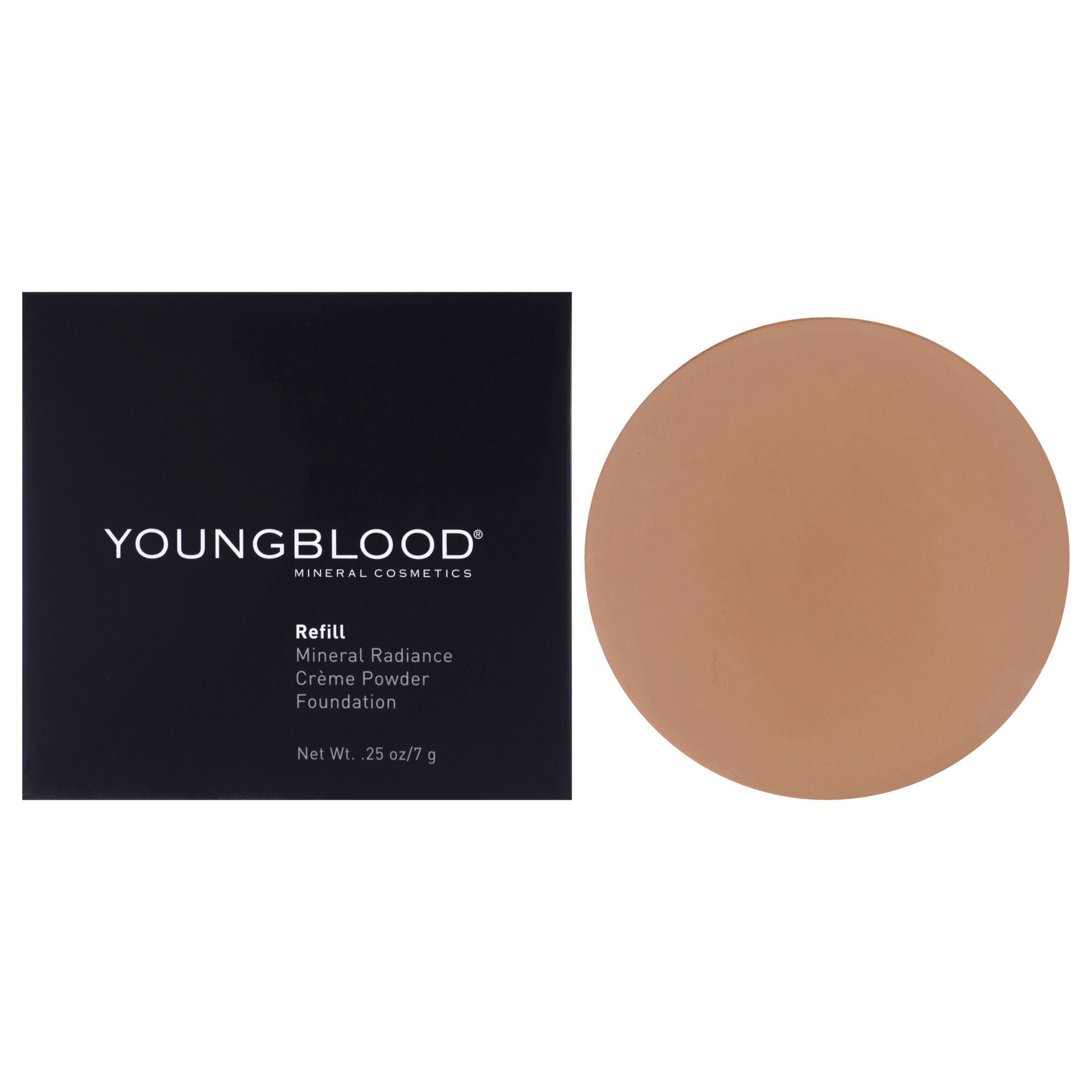 Mineral Radiance Creme Powder Foundation - Tawnee by Youngblood for Women - 0.25 oz Foundation (Refill), See Description, hi-res image number 0
