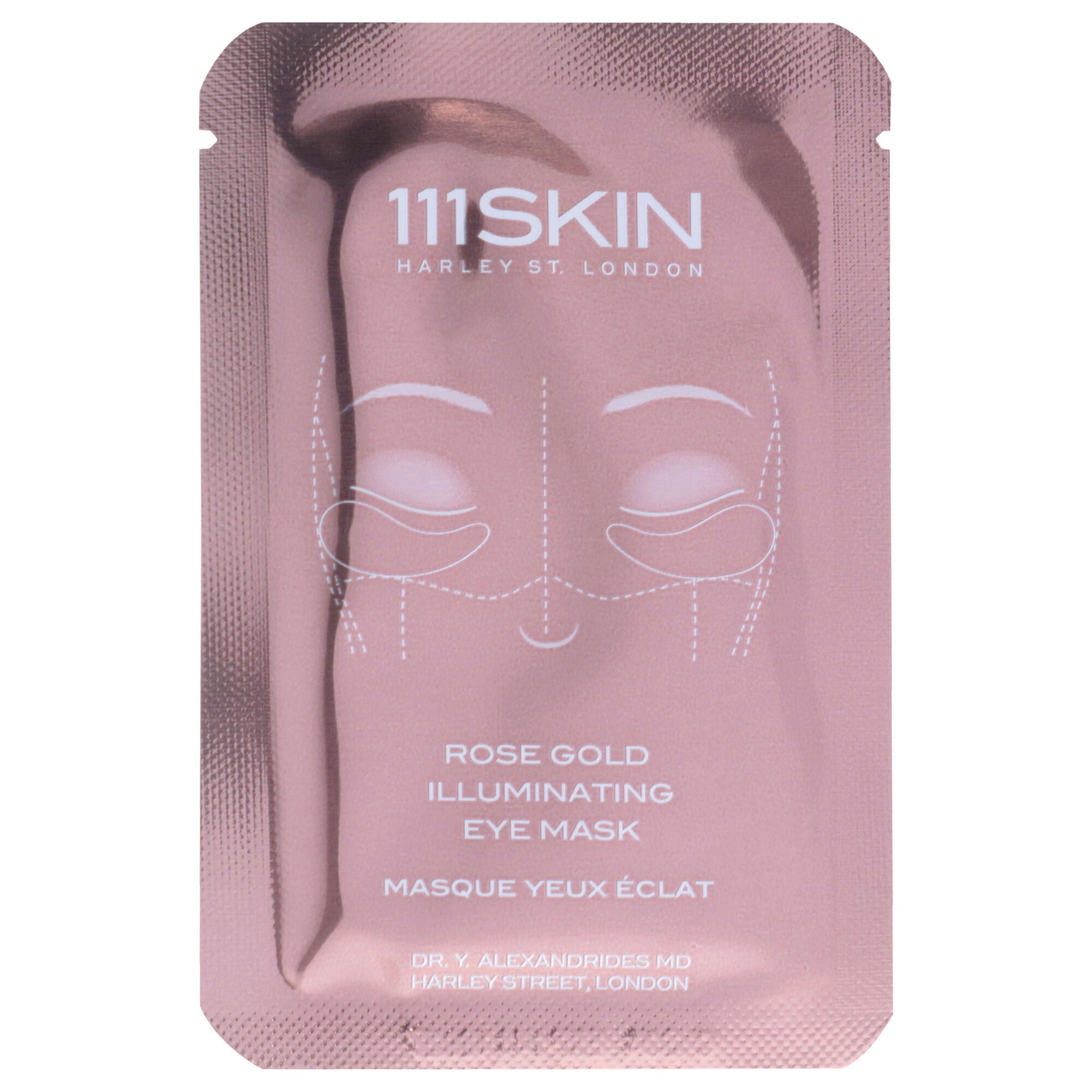 Rose Gold Illuminating Eye Mask by 111Skin for Unisex - 8 Pair Mask, Gold, alternate image number 1