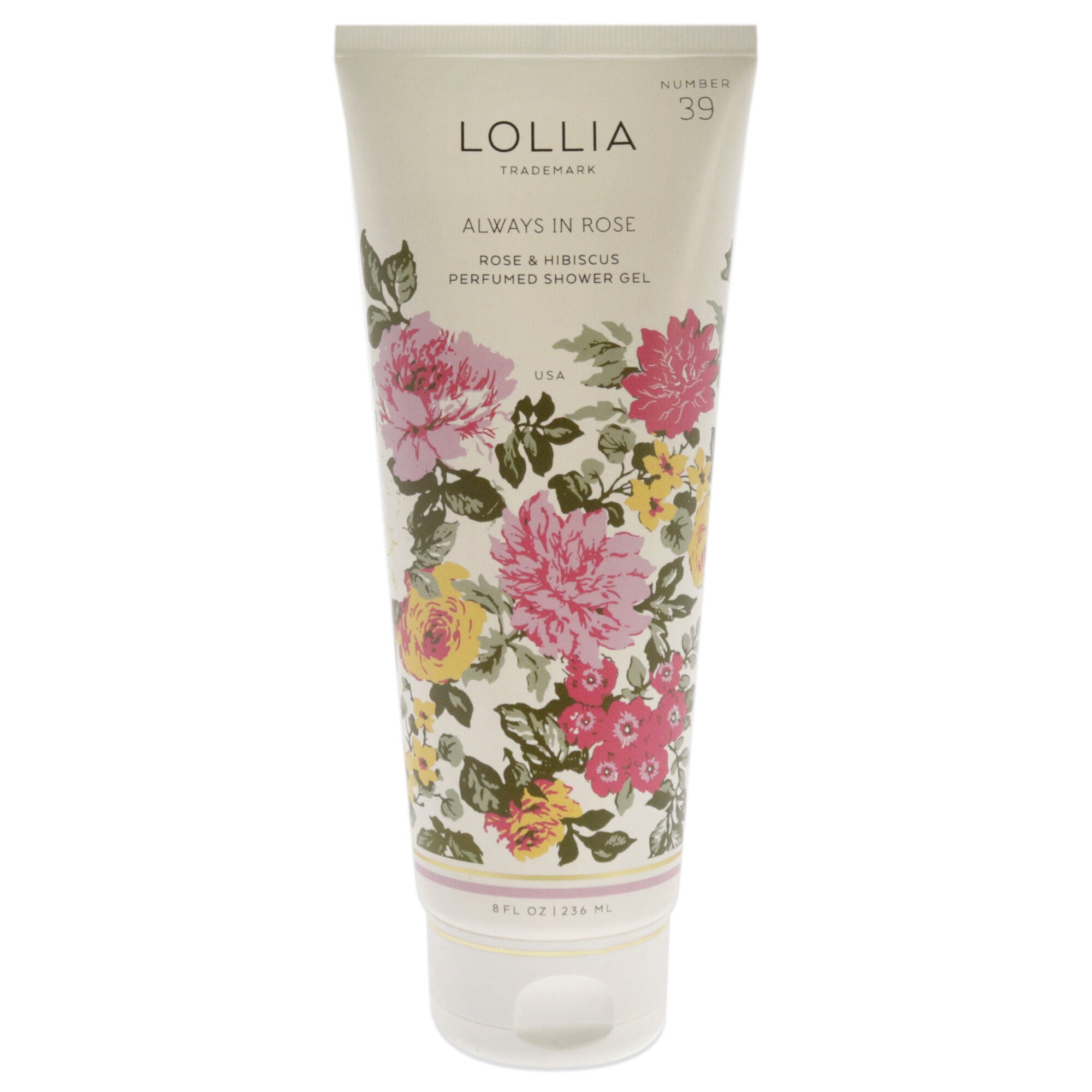 Always in Rose Perfumed Shower Gel by Lollia for Unisex - 8 oz Shower Gel, See Description, hi-res image number 0