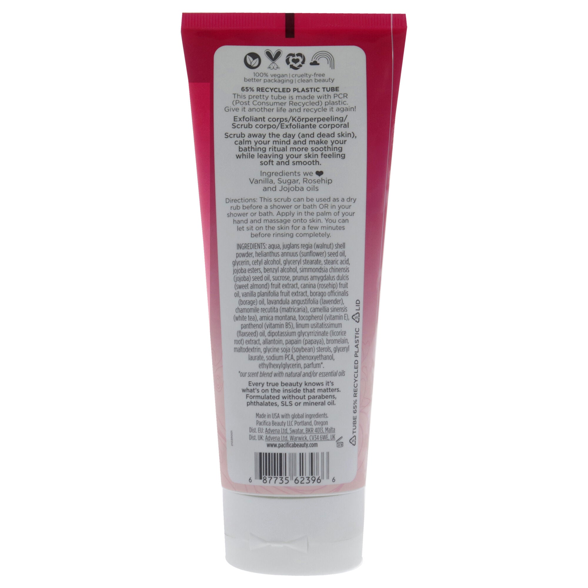 Body Scrub - Island Vanilla by Pacifica for Women - 6 oz Body Scrub, White, alternate image number 2