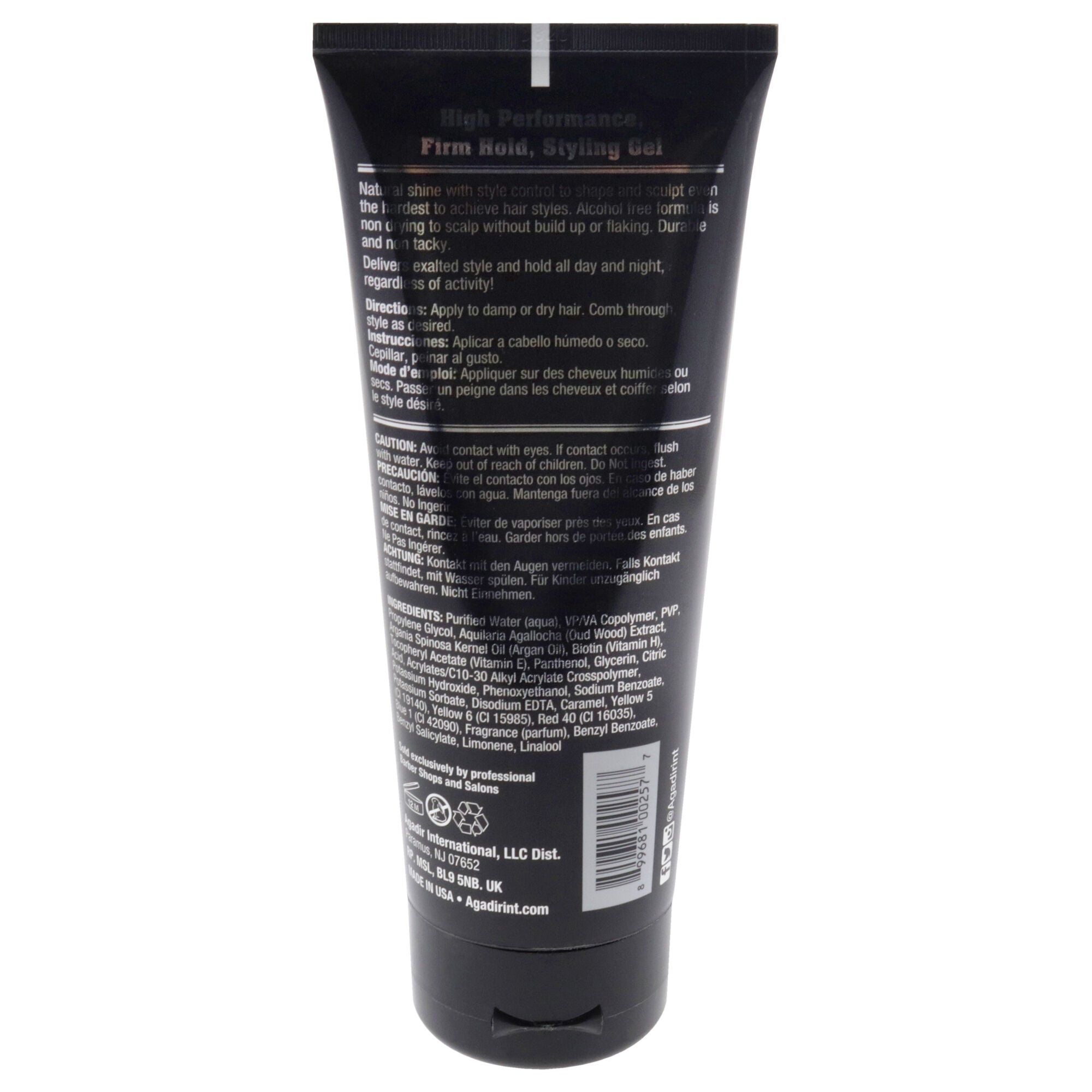 Agadir Men Firm Hold Gel by Agadir for Men - 6.7 oz Gel, See Description, alternate image number 2