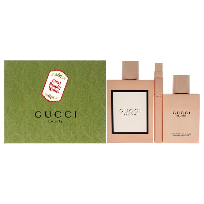 Gucci Bloom by Gucci for Women - 3 Pc Gift Set 3.3oz EDP Spray, 3.3oz Perfumed Body Lotion, 0.33oz EDP Spray, NA, hi-res image number null