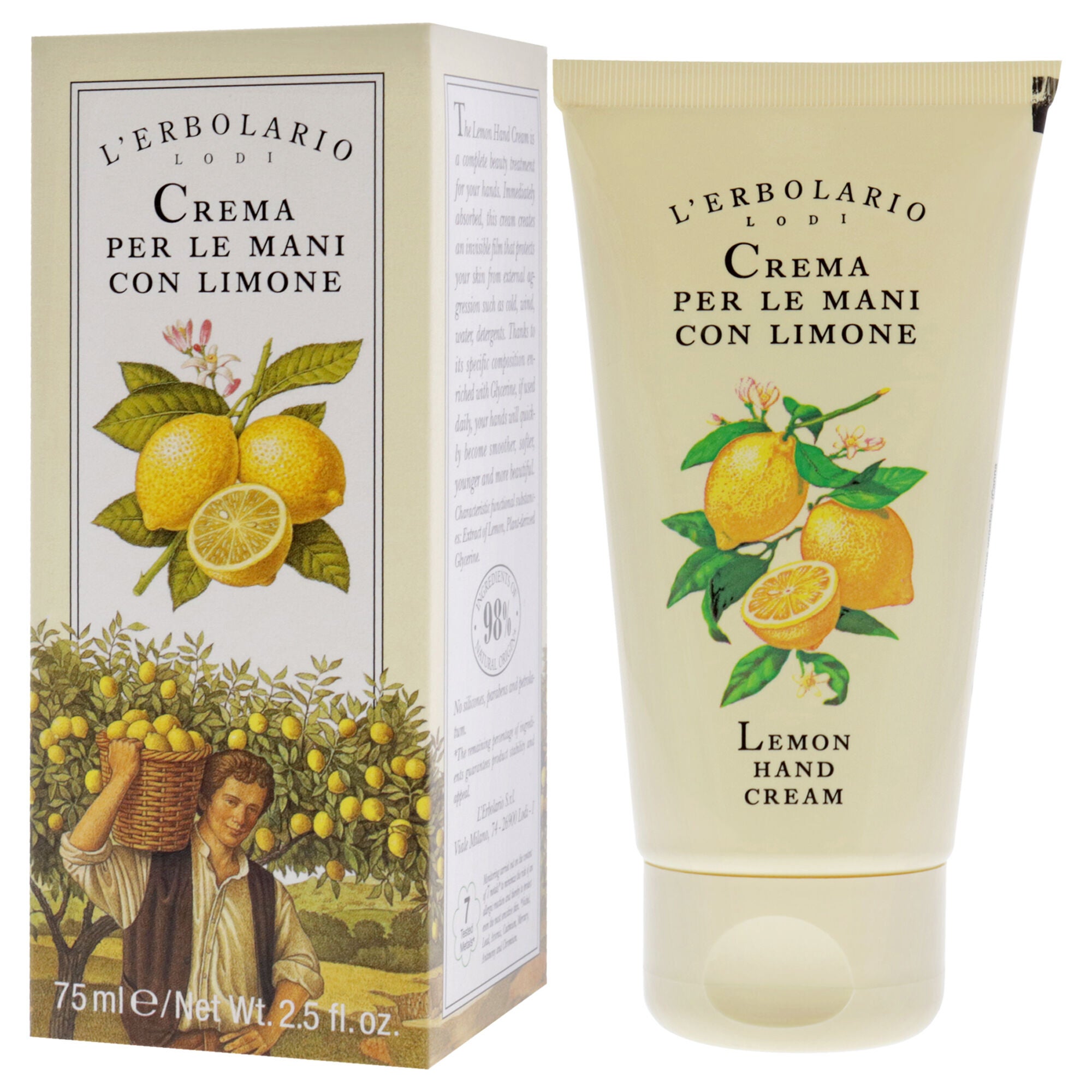 Hand Cream - Lemon by LErbolario for Unisex - 2.5 oz Cream, See Description, alternate image number 3