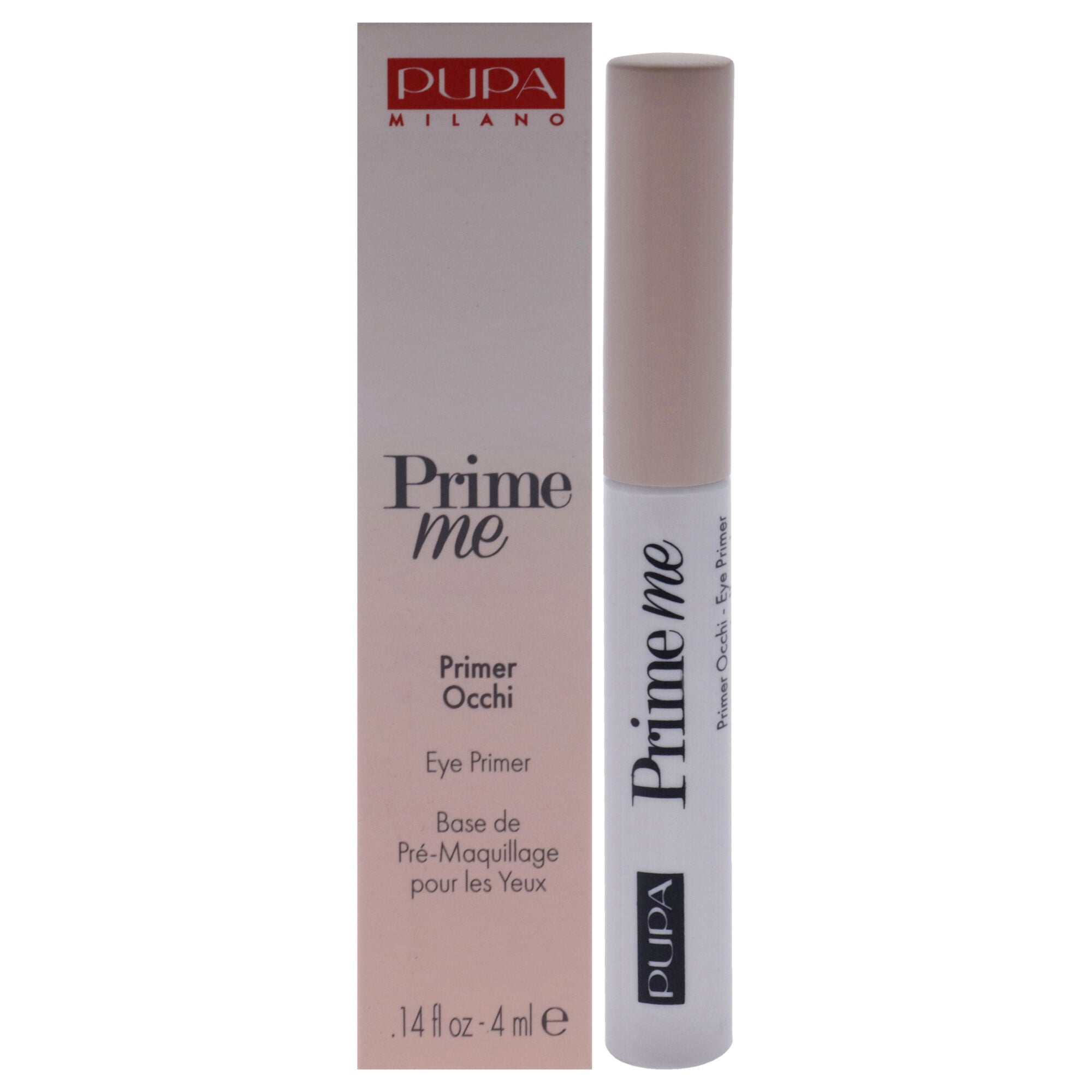 Pupa Milano Prime Me Eye Primer – Nude, 4 G, Lidschatten-Grundierung Für Makellosen Look