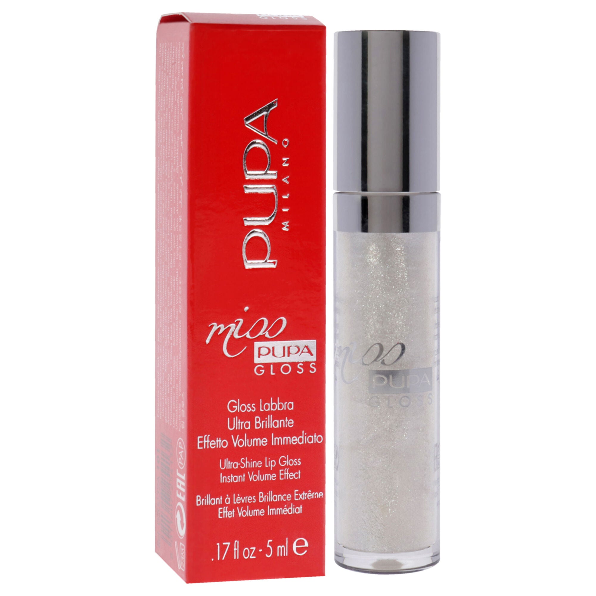 Miss Pupa Gloss Ultra-Shine Lip Gloss - 101 Pearly Clear by Pupa Milano for Women - 0.17 oz Lip Gloss, , alternate image number 6