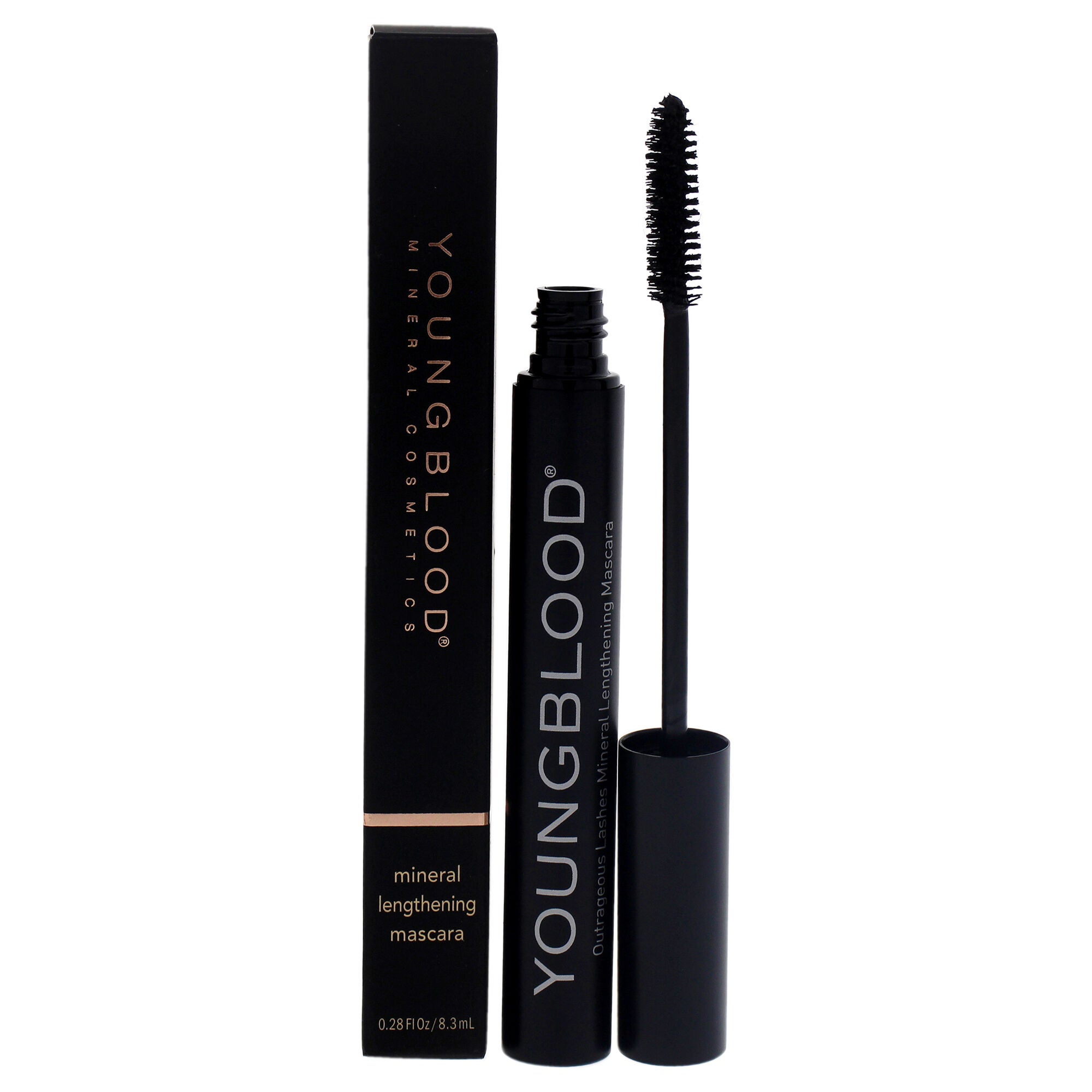 Outrageous Lashes Mineral Lengthening Mascara - Blackout by Youngblood for Women - 0.28 oz Mascara, See Description, hi-res image number 0