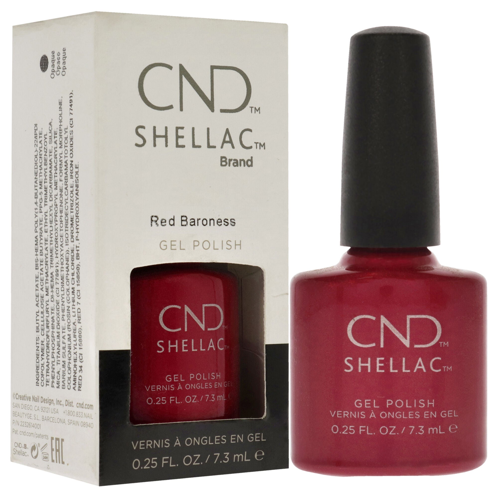Shellac Nail Color - Red Baroness by CND for Women - 0.25 oz Nail Polish, See Description, alternate image number 1