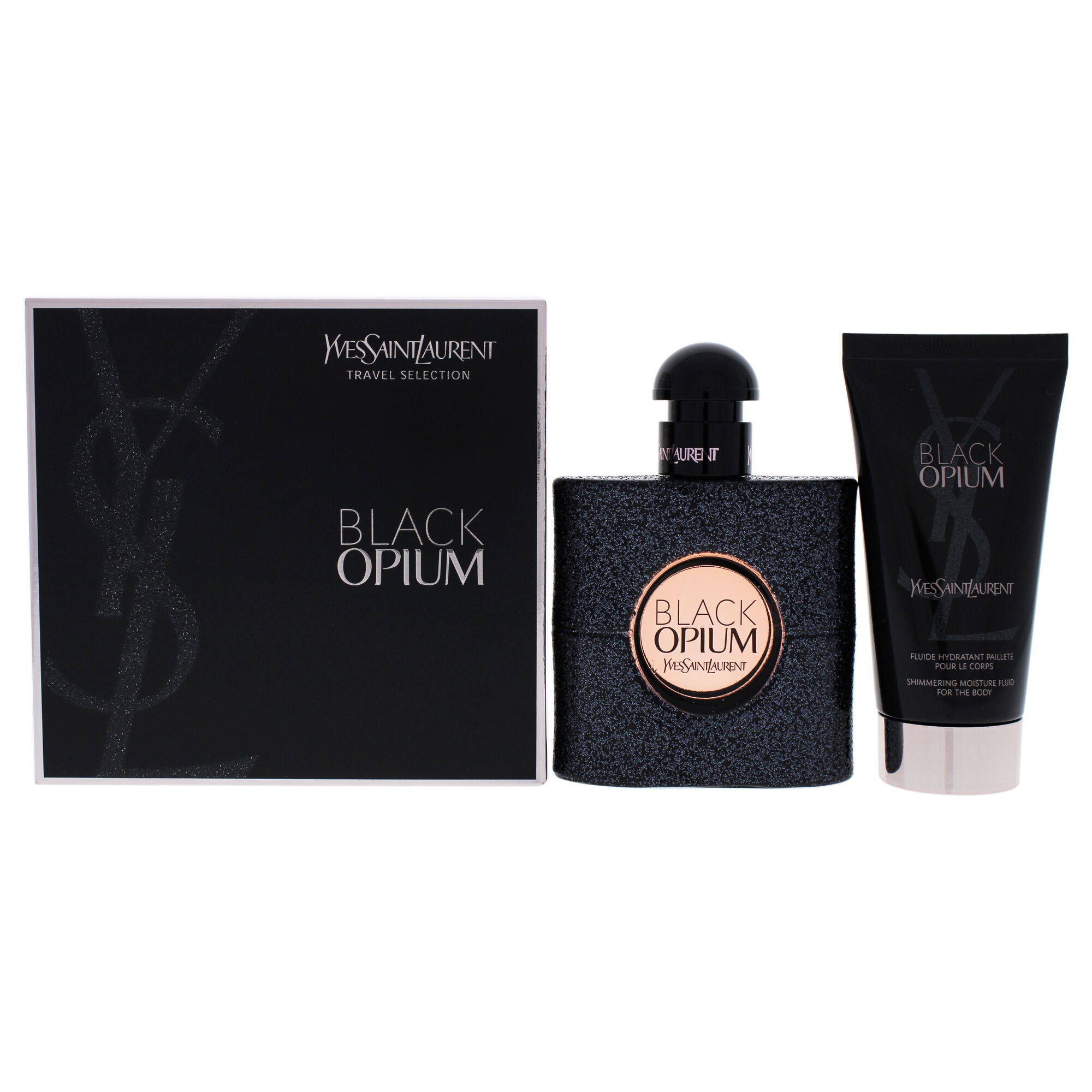 Black Opium by Yves Saint Laurent for Women - 2 Pc Gift Set 1.6oz EDP Spray, 1.6oz Body Lotion, See Description, hi-res image number 0