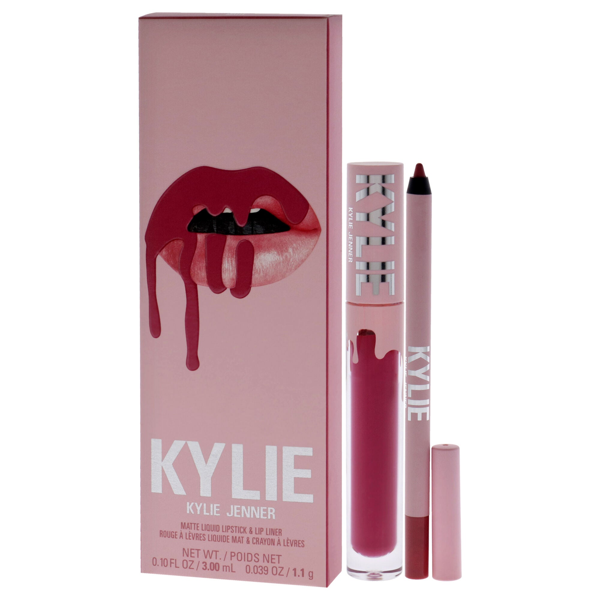 Matte Lip Kit - 102 Extraordinary by Kylie Cosmetics for Women - 2 Pc 0.10oz Matte Liquid Lipstick, 0.039oz Lip Liner, Pink, alternate image number 3