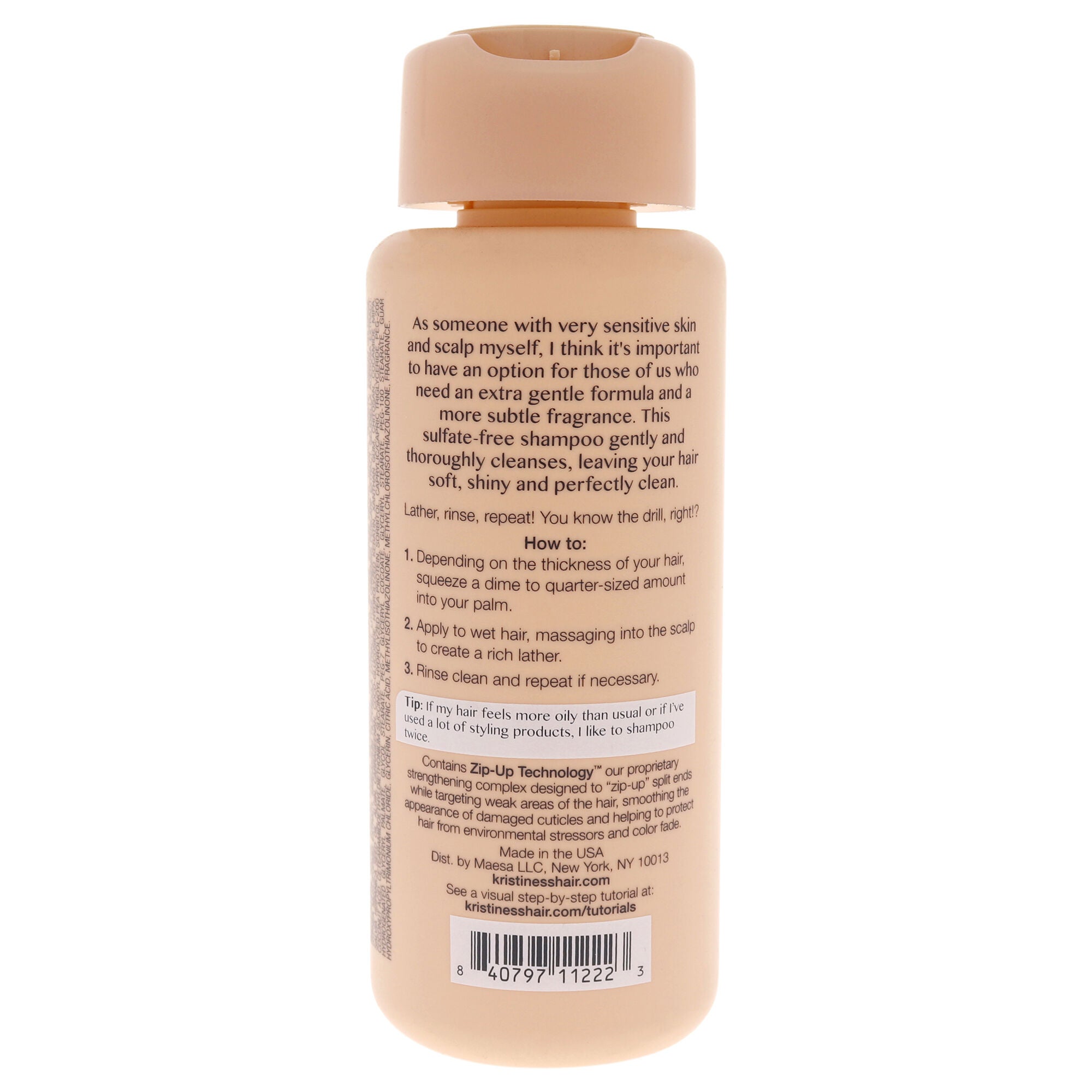 Extra Gentle Shampoo by Kristin Ess for Unisex 10 oz Shampoo Woman