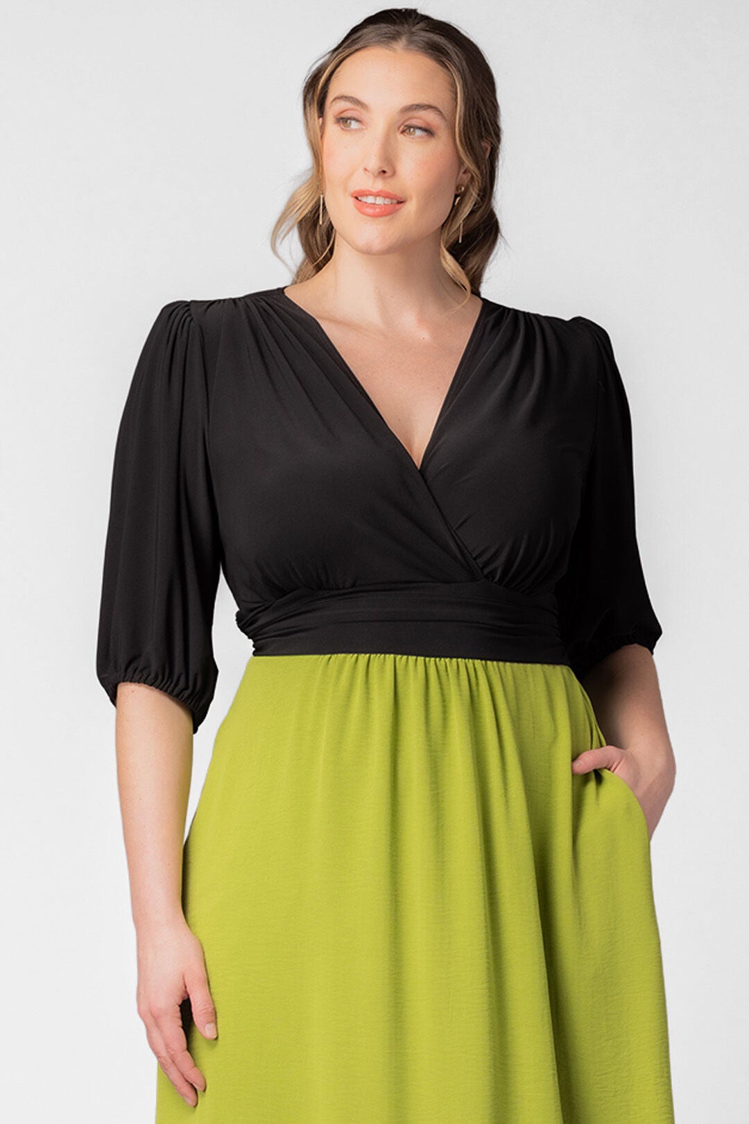 Danica Maxi Dress, Limelight / Black, alternate image number 2