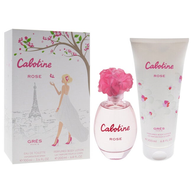 Cabotine Rose by Parfums Gres for Women - 2 Pc Gift Set 3.4oz EDT Spray, 6.76oz Perfumed Body Lotion, NA, alternate image number null