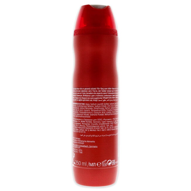 Brilliance Shampoo For Coarse Hair by Wella for Unisex - 8.4 oz Shampoo, NA, alternate image number null
