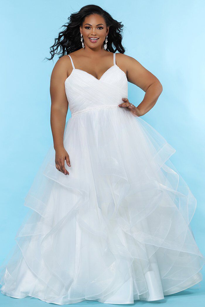 Woman within wedding dresses discount