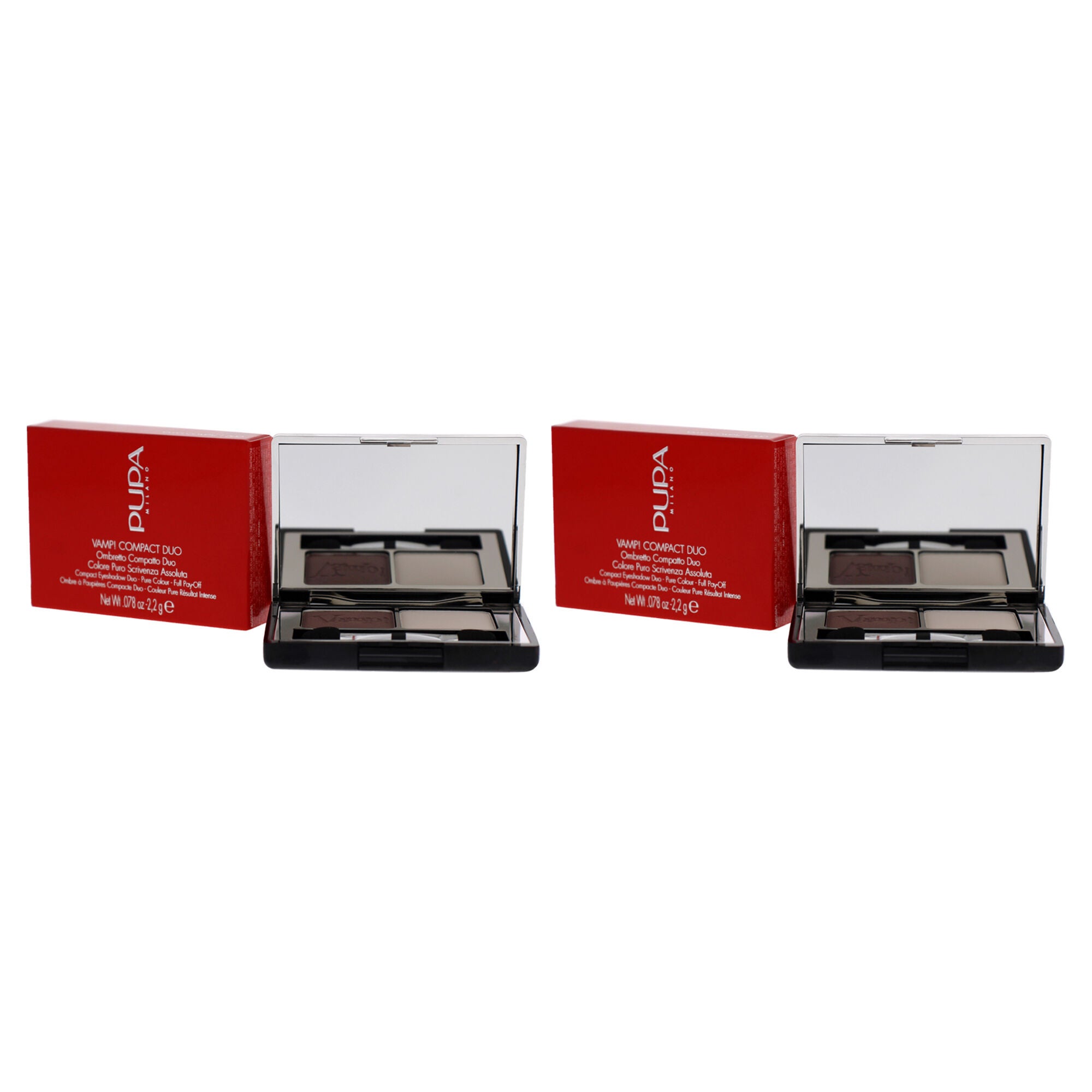 Vamp! Compact Duo Eyeshadow - 006 Brown Vanilla by Pupa Milano for Women - 0.078 oz Eye Shadow - Pack of 2, See Description, alternate image number 3