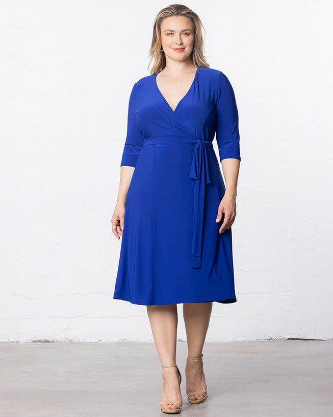 Essential Wrap Dress, Sapphire, hi-res image number null