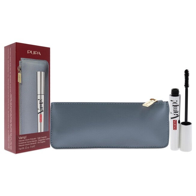 Vamp! Mascara Set by Pupa Milano for Women - 2 Pc 0.32oz Vamb! Mascara - 100 Black, ClutchBag, NA, alternate image number null