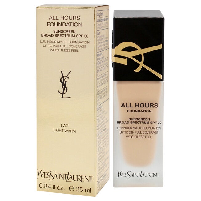 All Hours Foundation SPF 30 - LW7 Light Warm by Yves Saint Laurent for Women - 0.84 oz Foundation, NA, alternate image number null