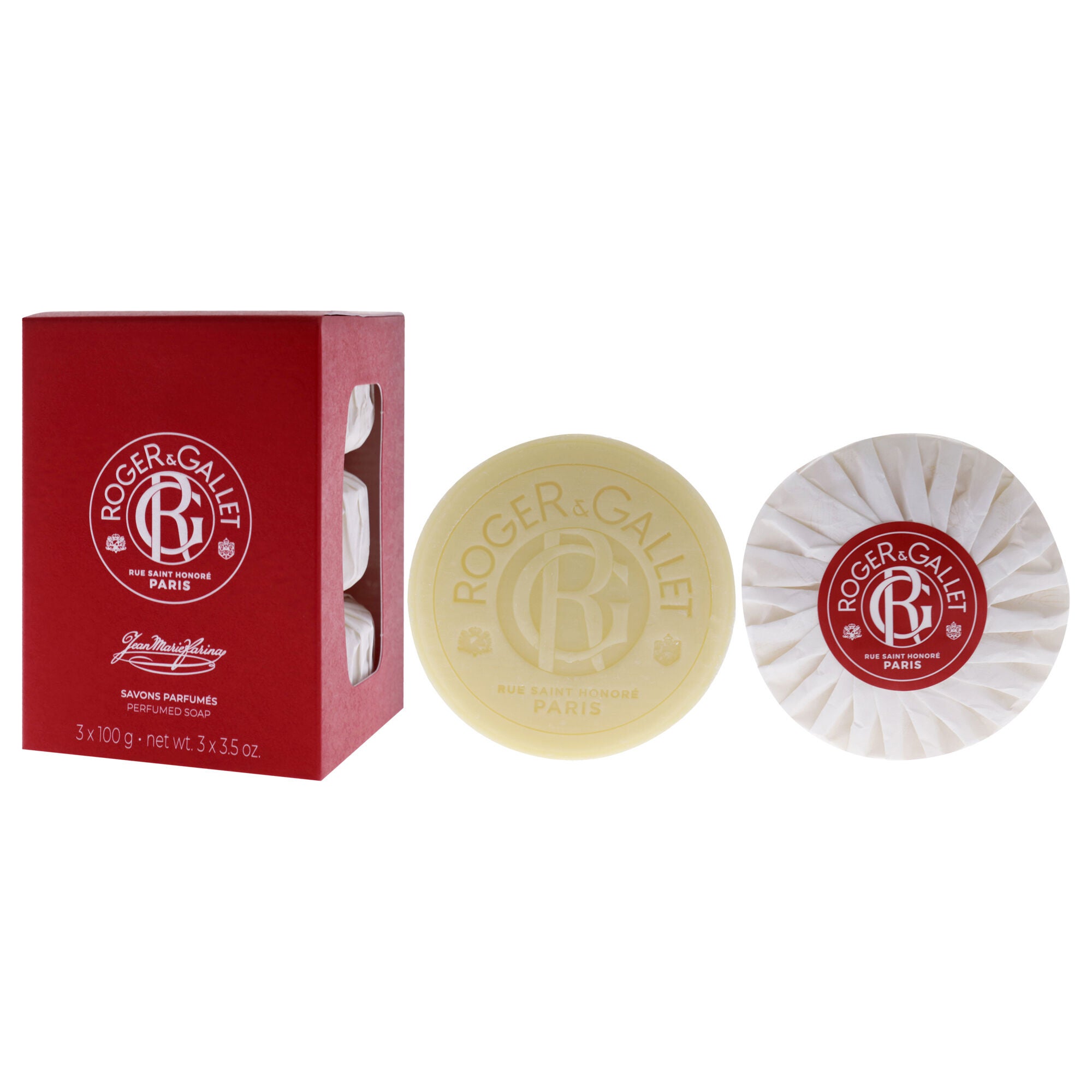 Jean Marie Farina Perfumed Soap Set by Roger & Gallet for Unisex - 3 x 3.5 oz Soap, , alternate image number 7