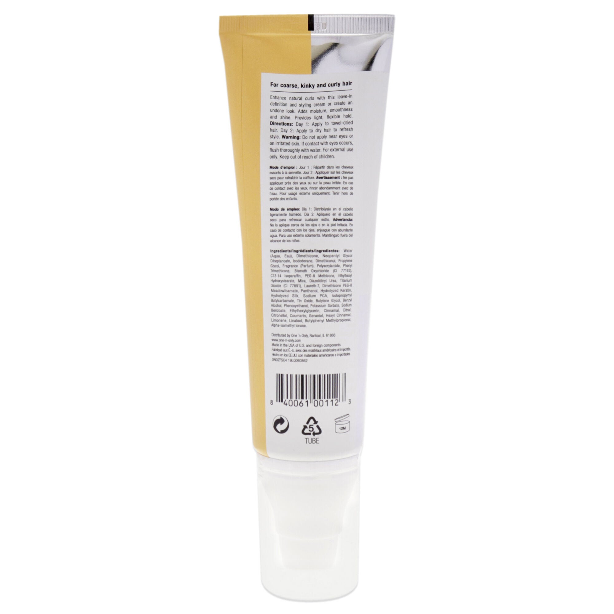 Zero Fuss Styling Cream by One n Only for Unisex - 4 oz Cream, See Description, alternate image number 2