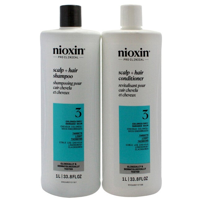 System 3 Duo by Nioxin for Unisex - 2 x 33.8 oz Shampoo, Conditioner, See Description, alternate image number 2
