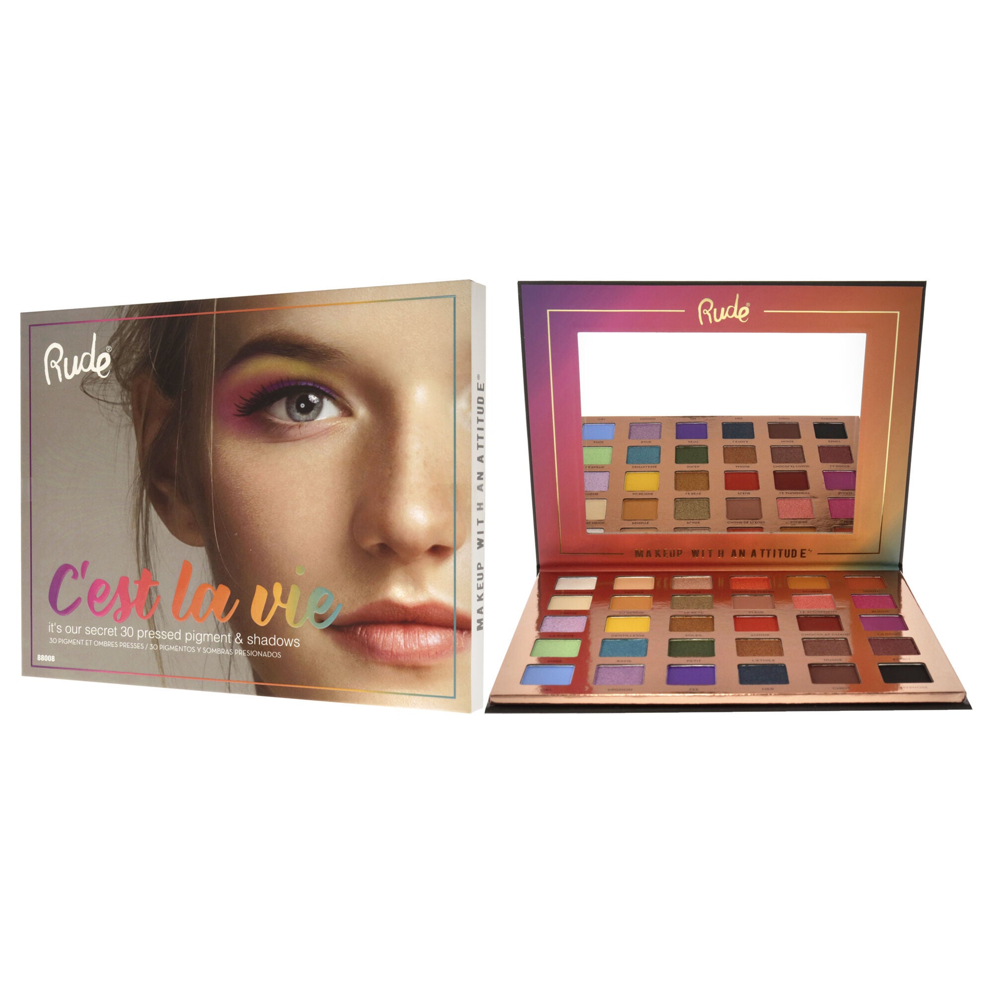 Cest La Vie 30 Eyeshadow Palette by Rude Cosmetics for Women - 1.13 oz Eye Shadow, , alternate image number 6