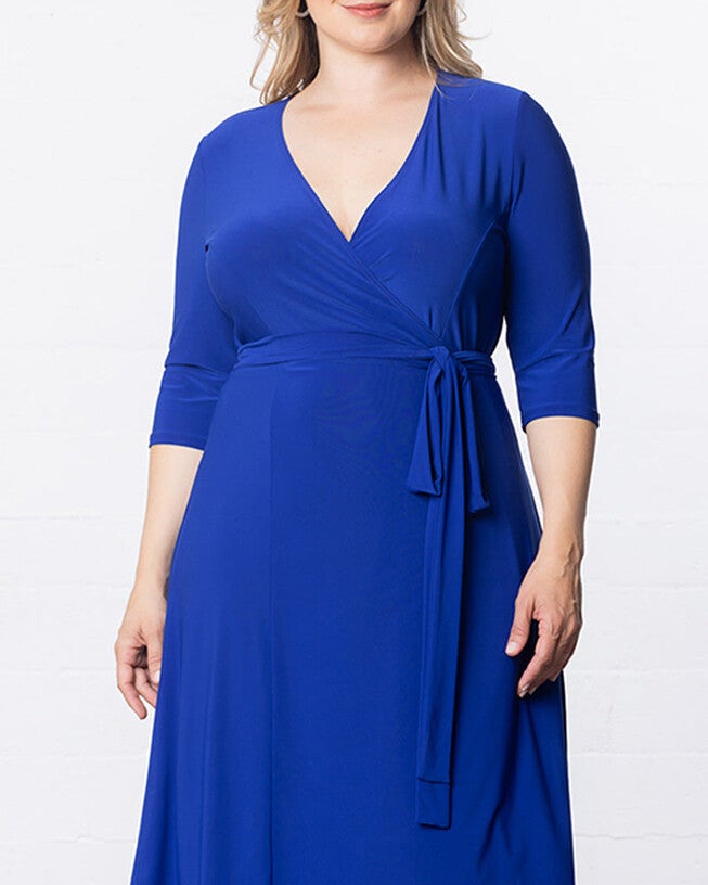 Essential Wrap Dress, Sapphire, alternate image number null