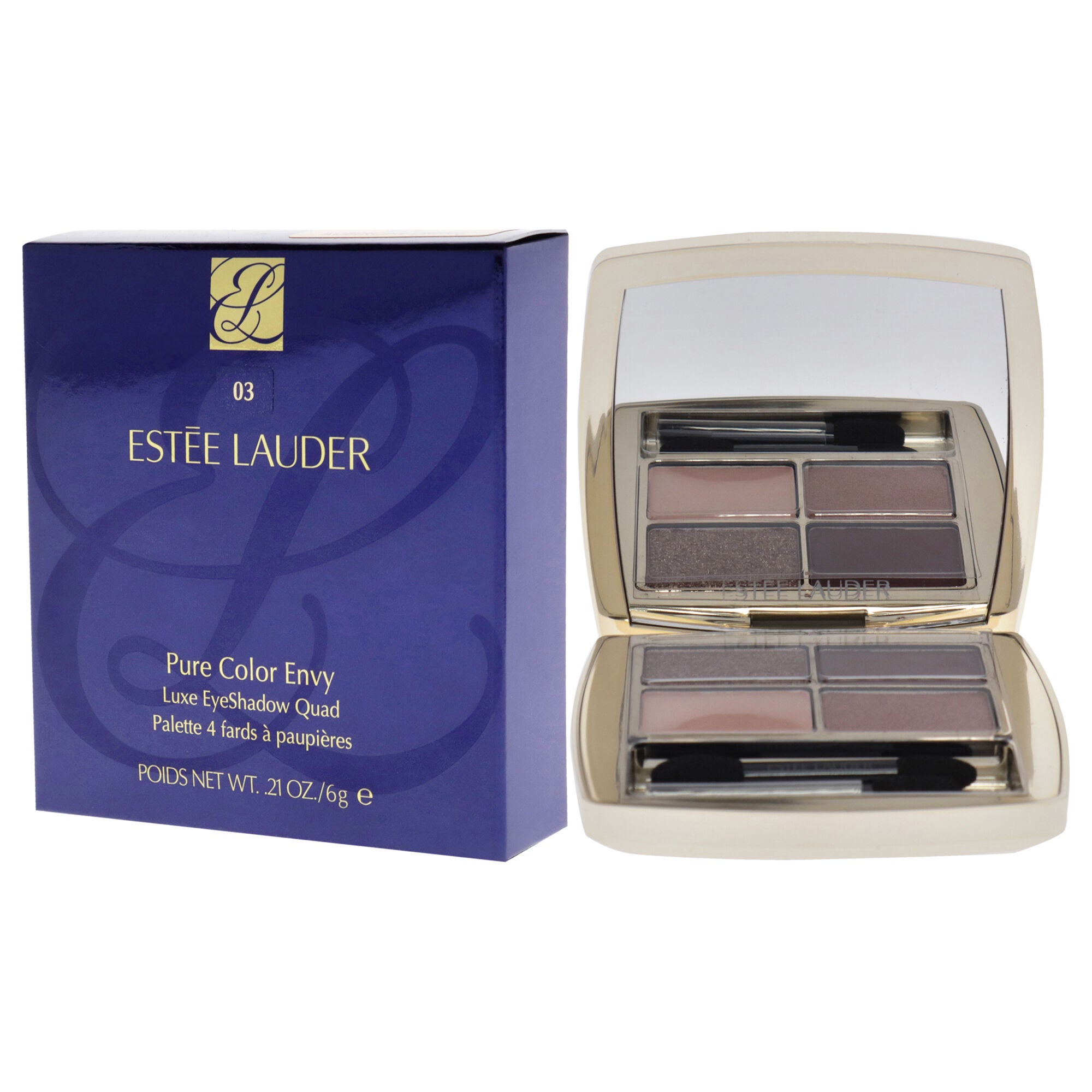 Pure Color Envy Luxe Eyeshadow Quad - 03 Aubergine Dream by Estee Lauder for Women - 0.28 oz Eye Shadow, See Description, alternate image number 3