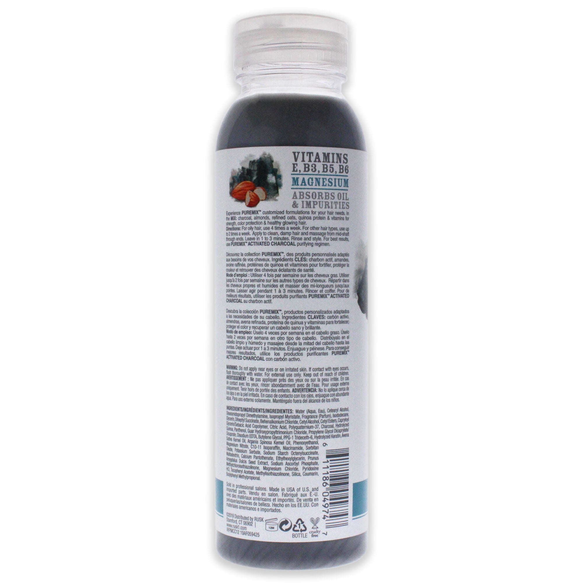 Puremix Activated Charcoal Purifying Conditioner by Rusk for Unisex - 12 oz Conditioner, , alternate image number 3