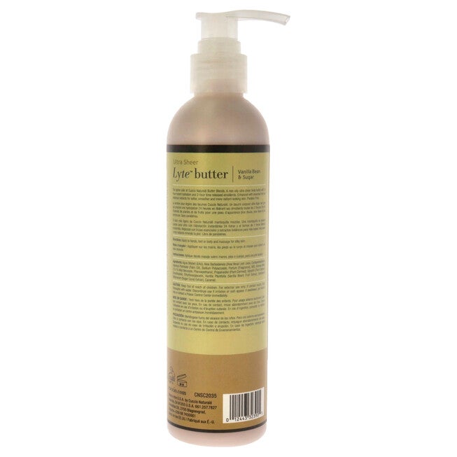 Lyte Ultra-Sheer Body Butter - Vanilla Bean and Sugar by Cuccio Naturale for Unisex - 8 oz Body Lotion, , alternate image number 3