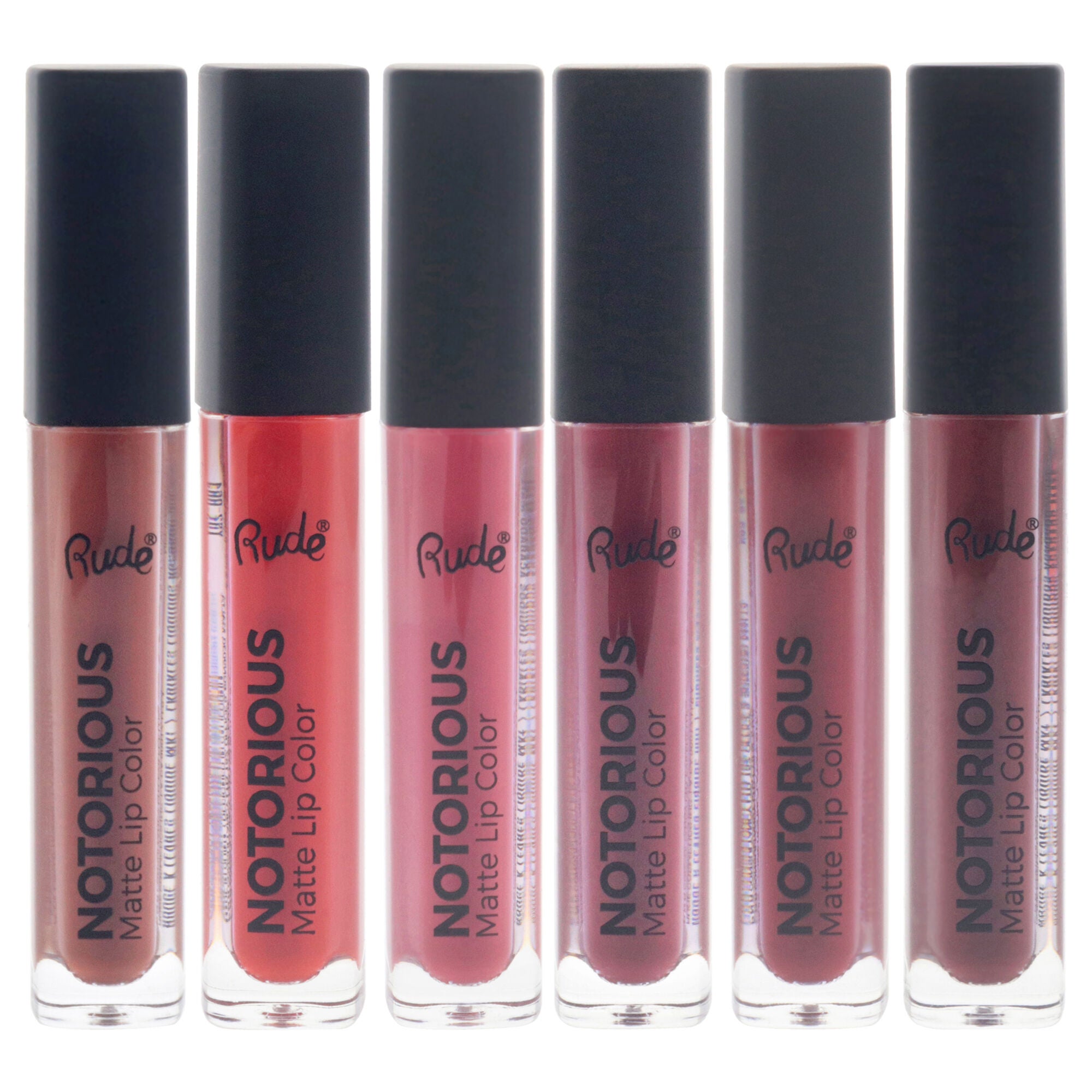 Crime Does Pay Notorious - Dark by Rude Cosmetics for Women - 6 Pc 0.084oz Lipstick - Amulet, 0.084oz Lipstick - Bewitching, 0.084oz Lipstick - Hypnotic, 0.084oz Lipstick - Secretacy, 0.084oz Lipstick - Seductress, 0.084oz Lipstick - Sorceress, Multi, alternate image number 1